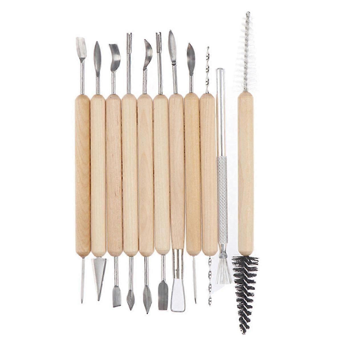 Soft Clay Clay Clay Pottery Tool Set of 11 Pieces, Carving Tool Knife Set Suitable for Clay DIY Too