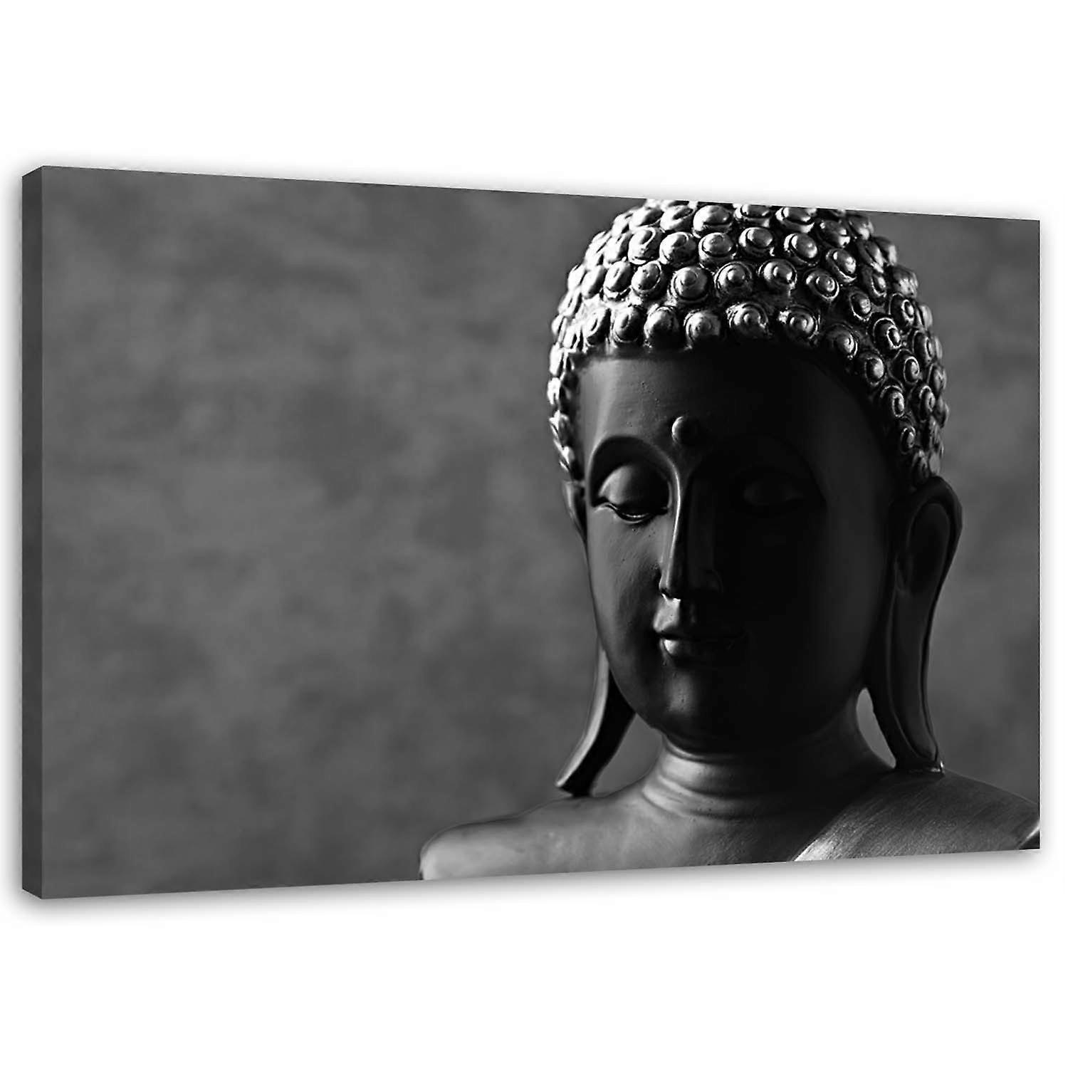 Lienzo Buddy feng shui gris - 100x70