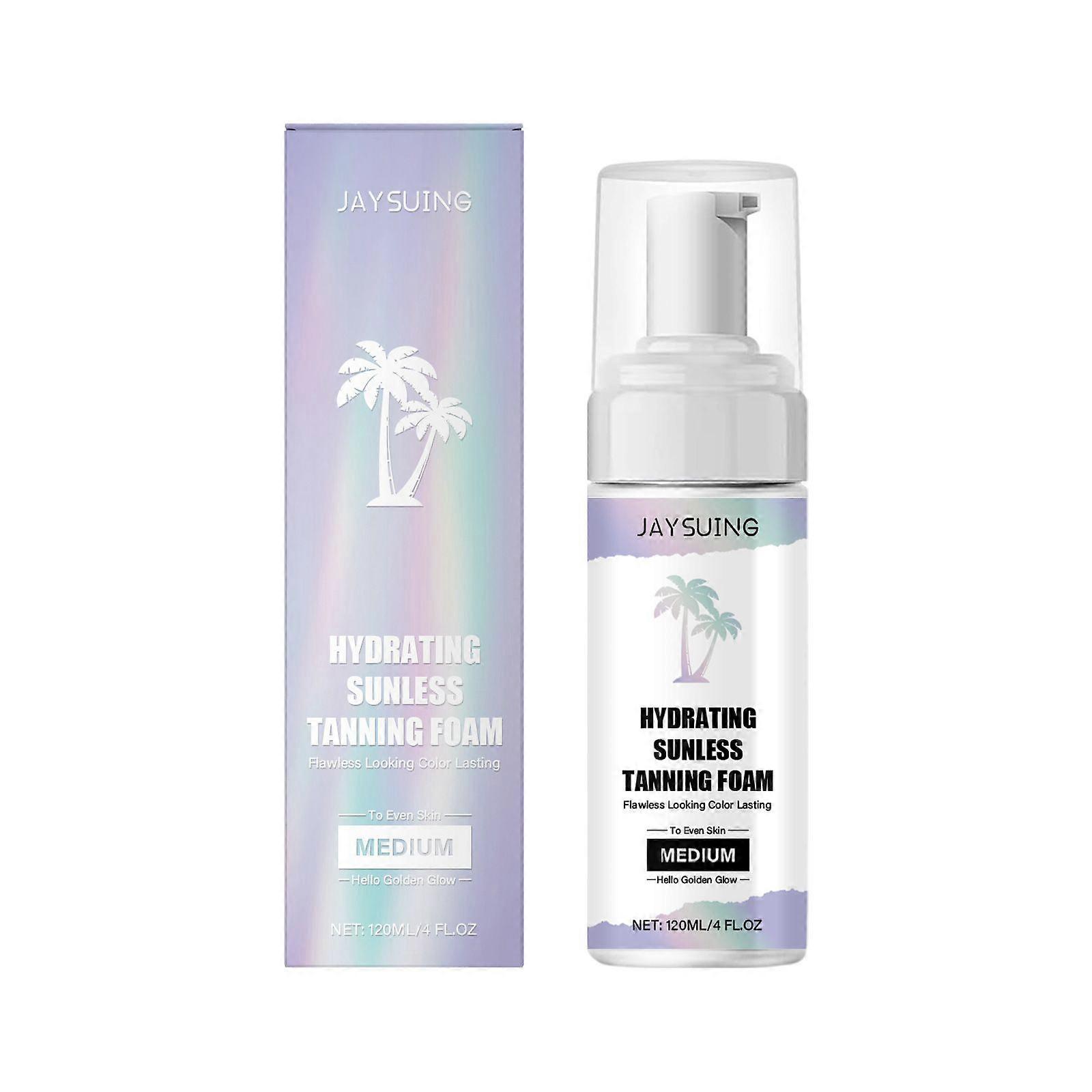 Self-Tanning Mousse, Bronzing Mousse, Professional Express Self-Tanning, Tanning Accelerator, for a Stain-Free and Quick Tan without Sun, 120g