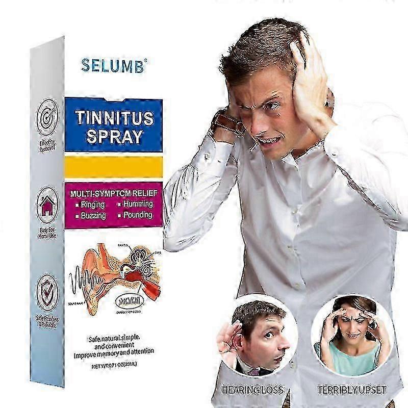 Ameliorarea tinitusului pentru țiuitul urechilor, spray de ameliorare a tinitusului, supliment natural de ameliorare a tinitusului, reduce zgomotul urechii și îmbunătățește auzul