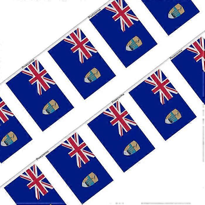 Garland – Flag of Saint Helena, Ascension and Tristan da Cunha – 14 x 21 cm – Polyester – To hang – 50 pieces