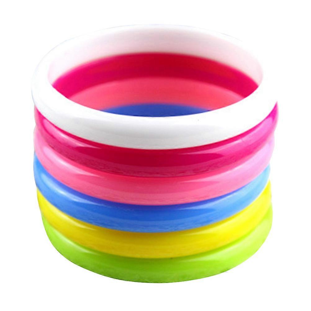 6pcs Candy Color Plastic Bangle Bracelets for Decoration with and Sizes Fits All Ages