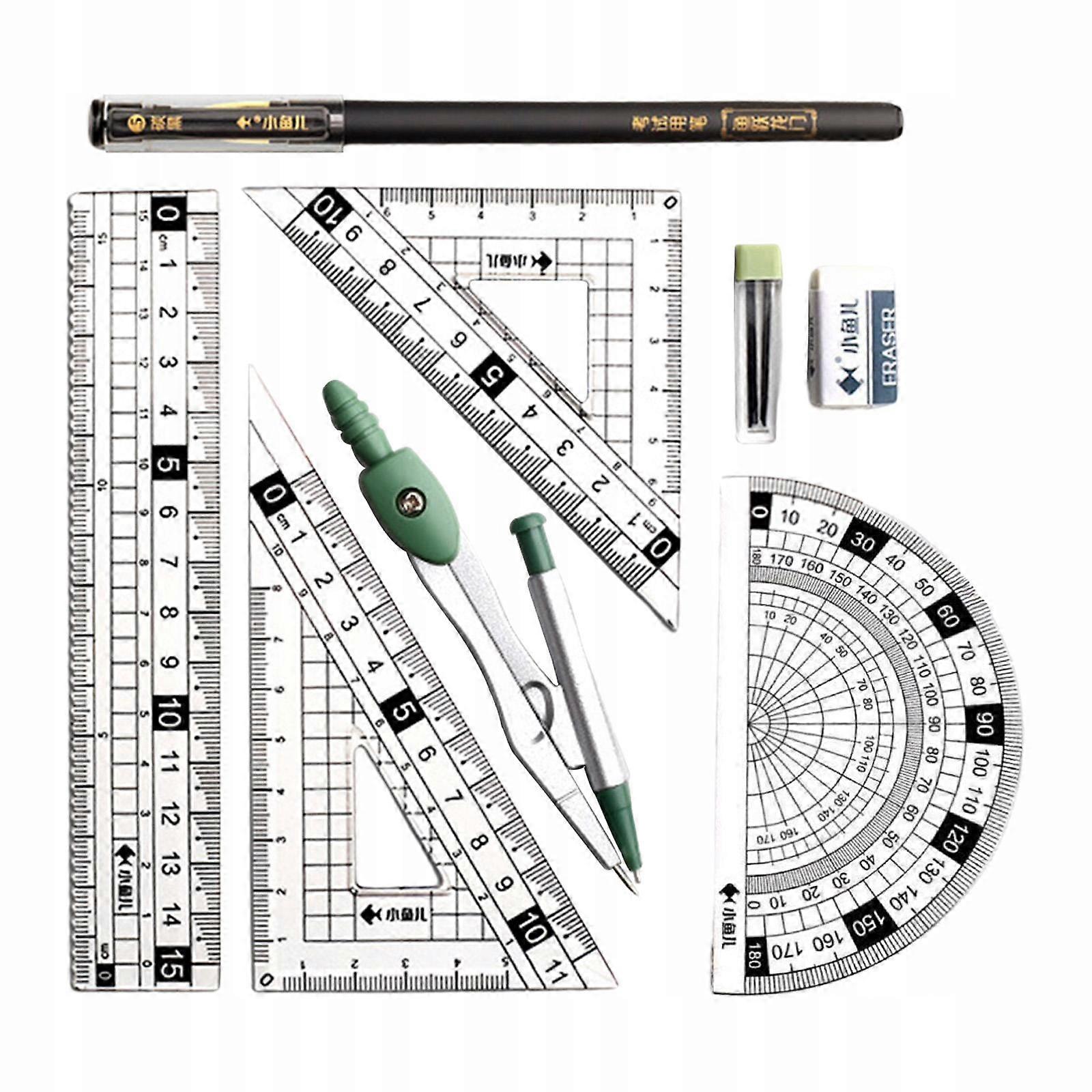 Picnic Bag Ruler Math Kit Protractor Geometry