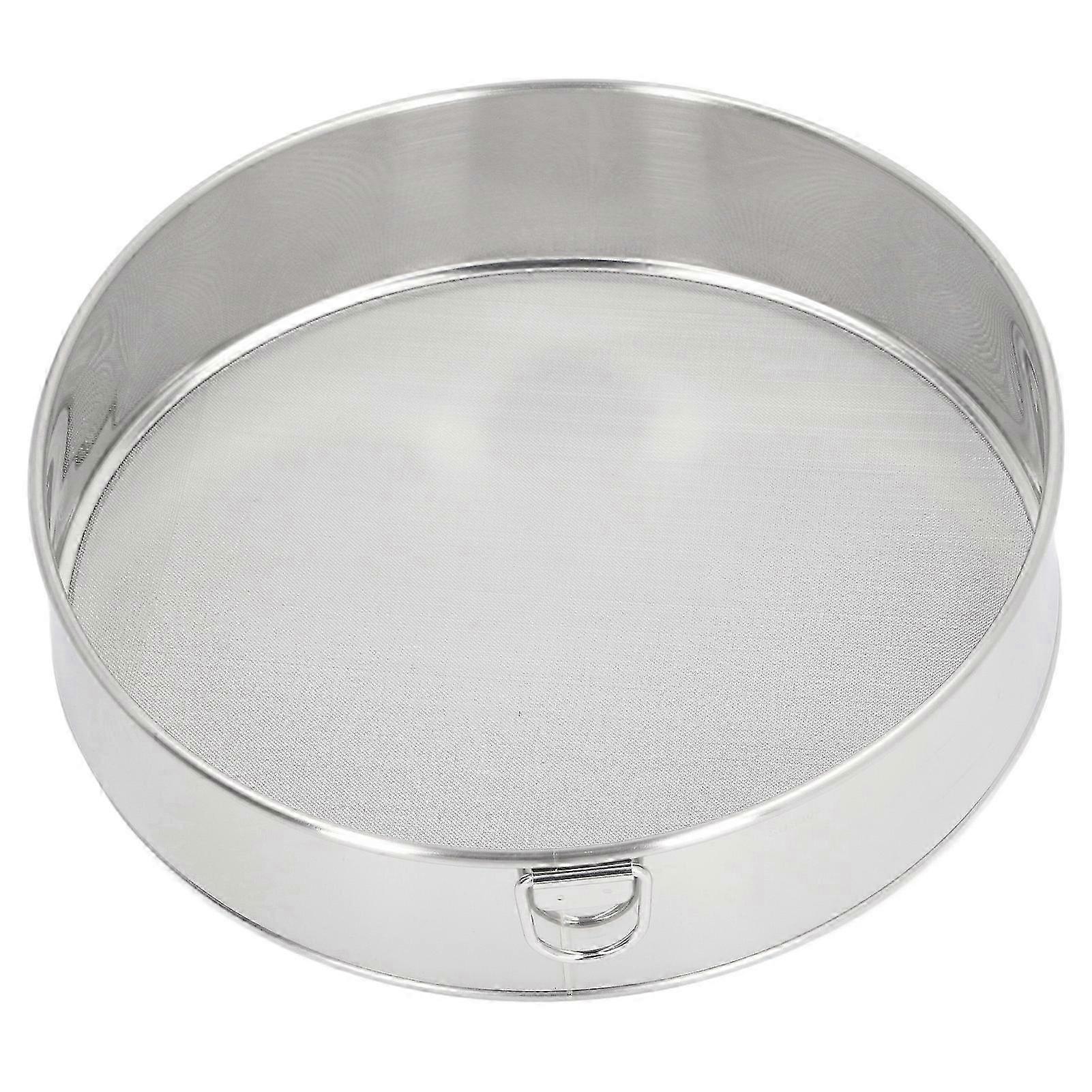 Stainless Steel Flour Sieve 80 Mesh Large Size Titanium Plated Filter Anti Stick Coated for Powdered Sugar Cocoa Powder