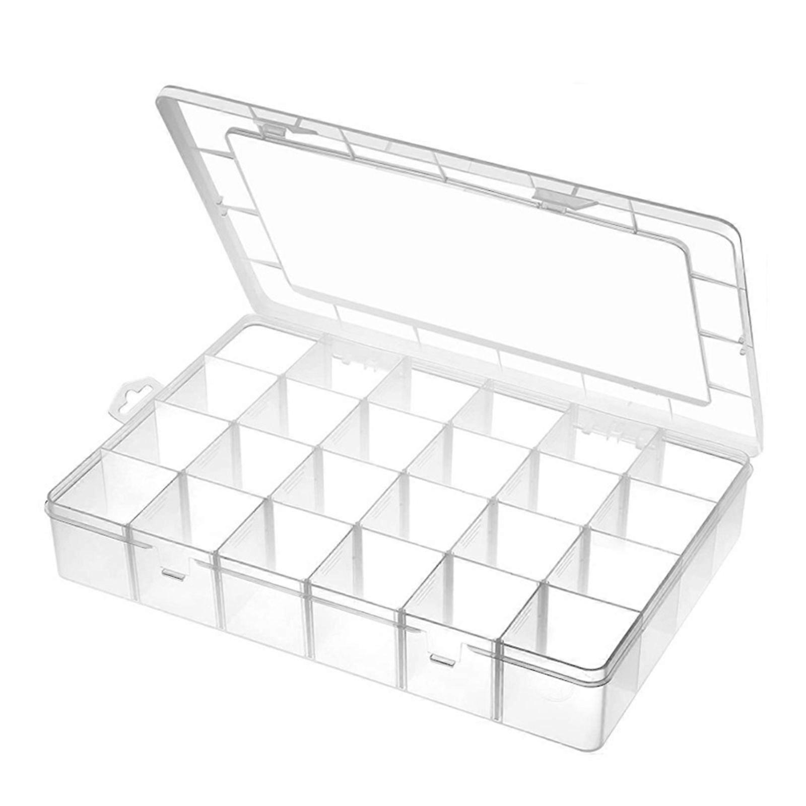 24 Grids Storage Cases with Adjustable Dividers Multifunction Container Holder for Jewelry Earring Bead Screw Holder Box Multicolor