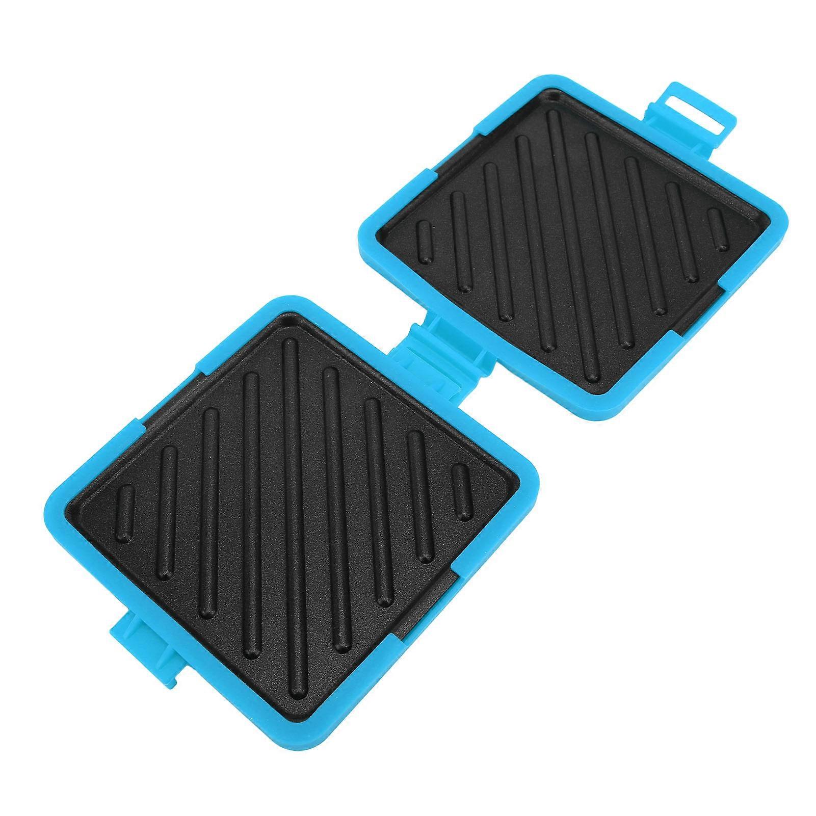 Microwave Toastie Sandwich Maker Microwavable Toaster with Adjustable Silicone Straps No Electricity Cordless Blue 