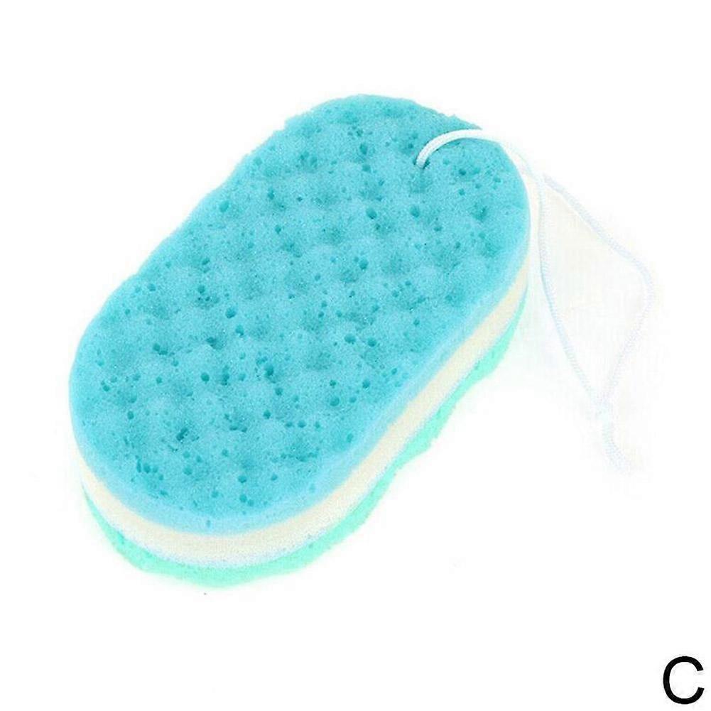 Blue (C) $ bath sponge rub three-layer wave bath sponge adult bath foaming sponge bath towel