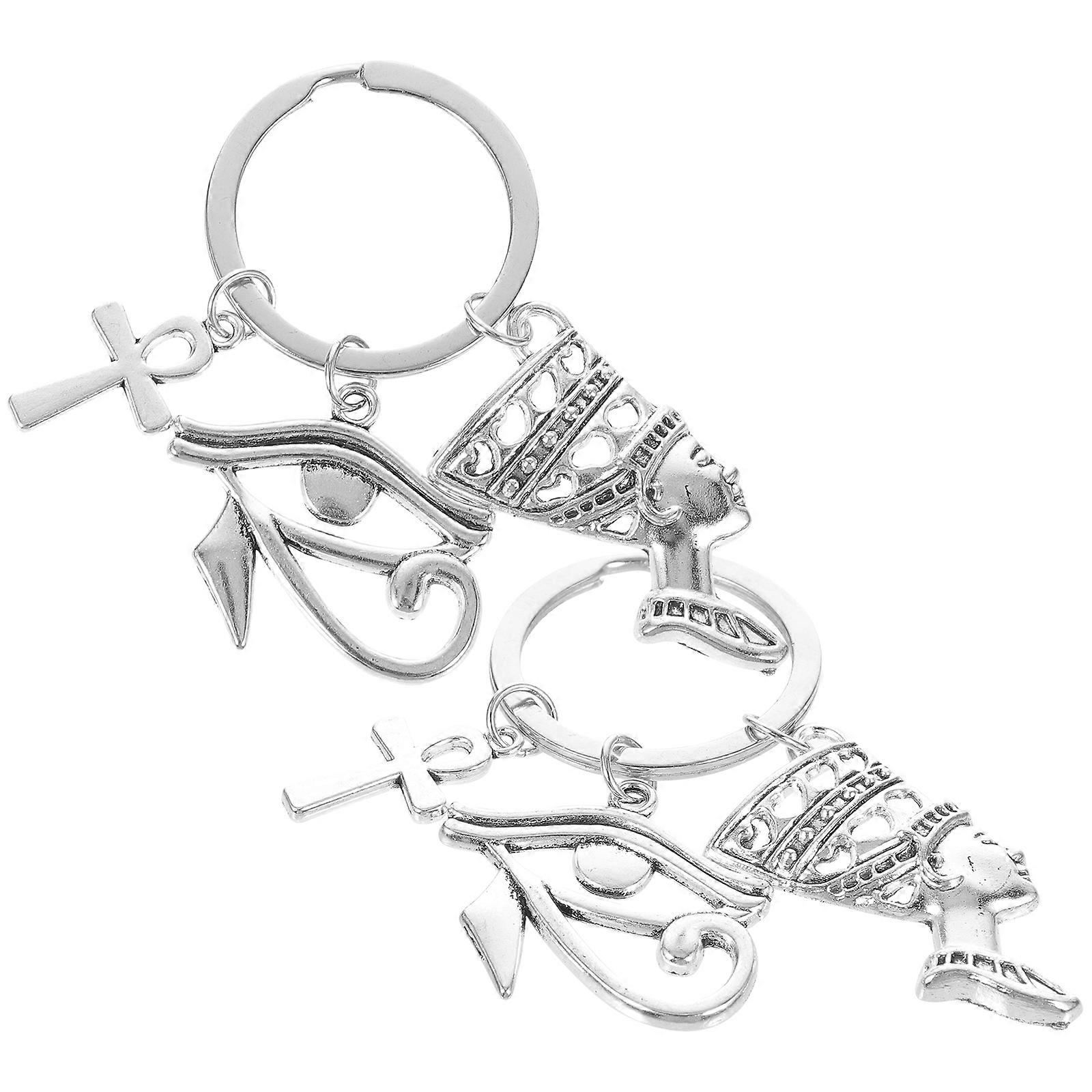 2pcs Eye Keychain Ancient Symbol Pendant Keychain
