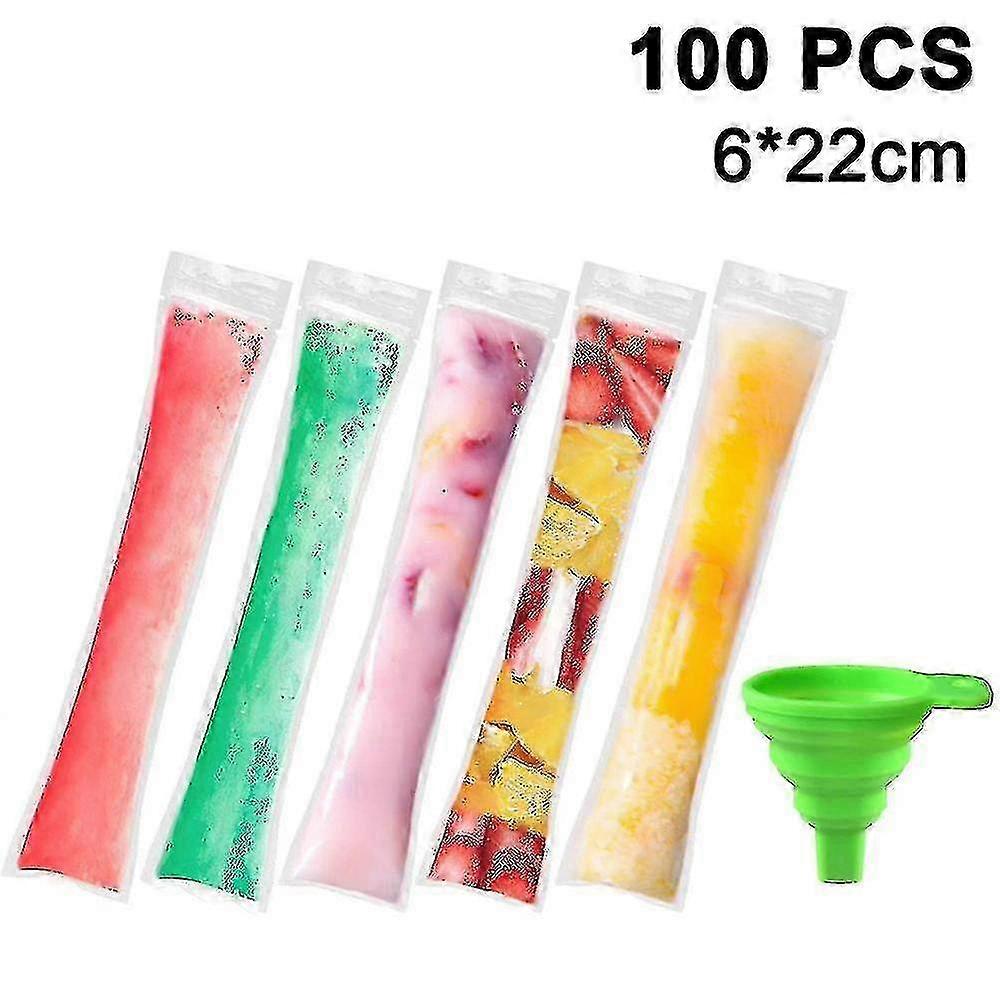 100 Stück Eisbeutel mit Silikontrichter, Einweg 22x6cm