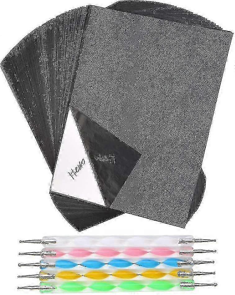 100 ark overføringspapir, A4 grafittpapir for håndverk og kopiering, ideell for ulike prosjekter