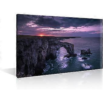 Green Bridge of Wales Rrock Arch Poster Wooden Jigsaw  Puzzle Game 1000 Pieces