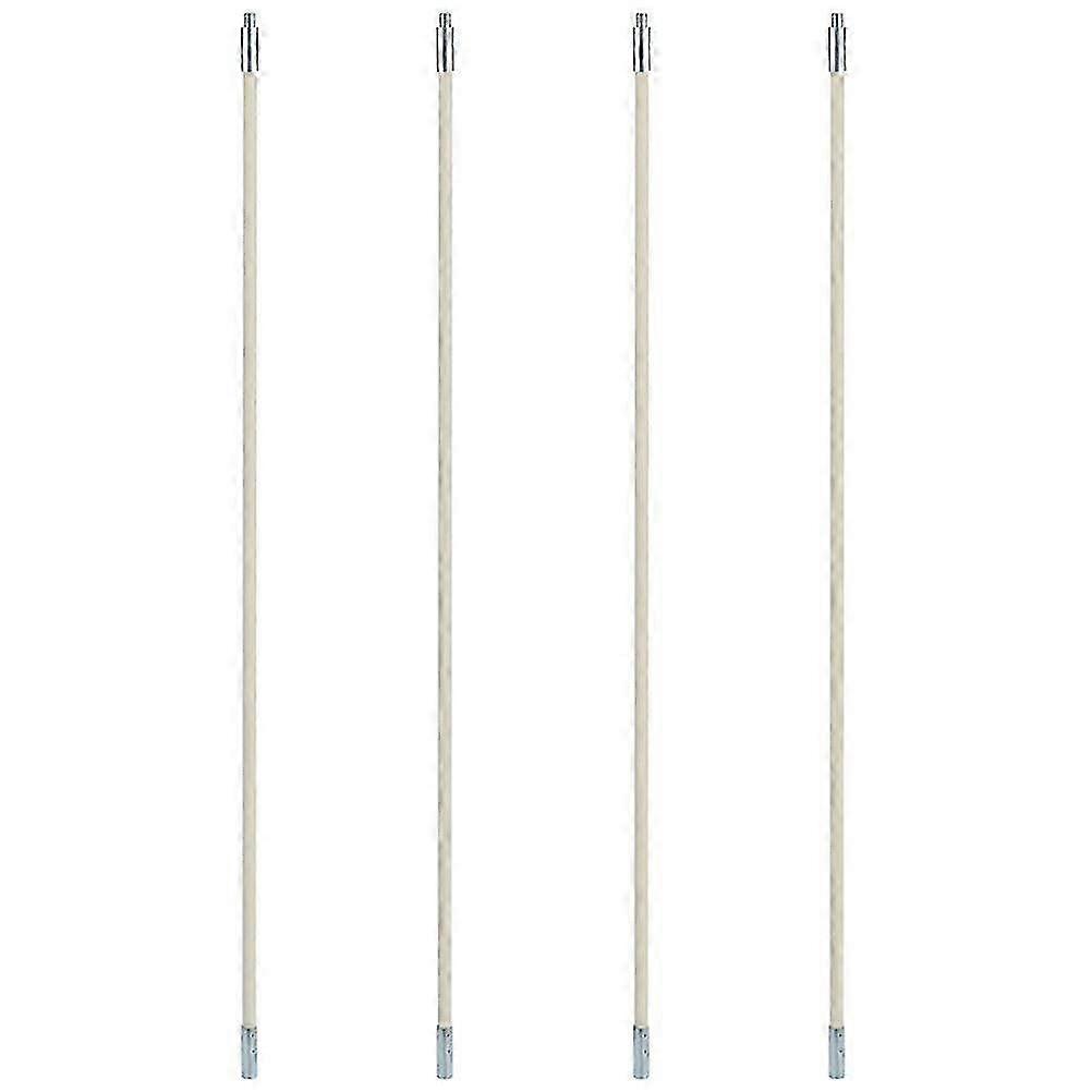 4PC Chimney & Dryer Vent Cleaning Brush Kit, Extendable Rods for Fireplace Duct