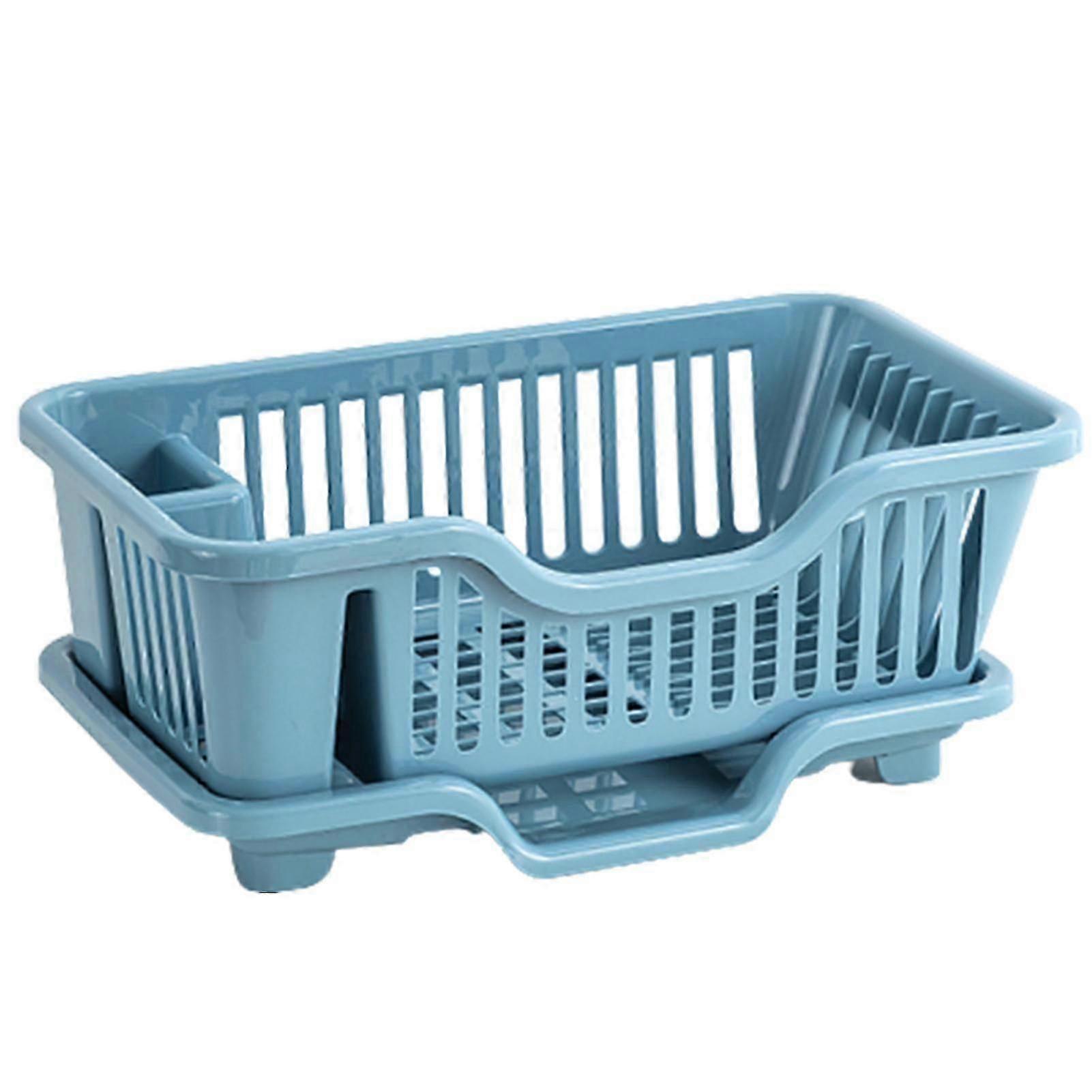 Kitchen Dish Rack Over Sink with Drainboard - Blue