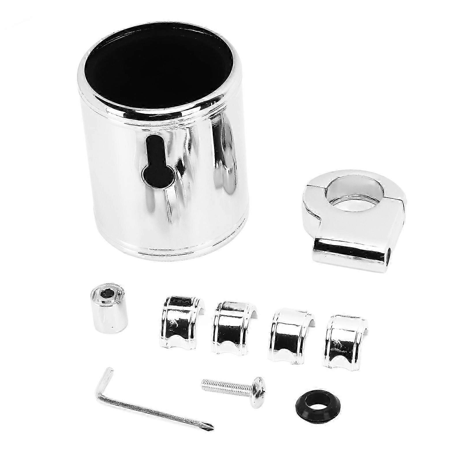 Motorcycle Handlebar Cup Holder Chrome Adjustable Universal for ATV 22-32mm