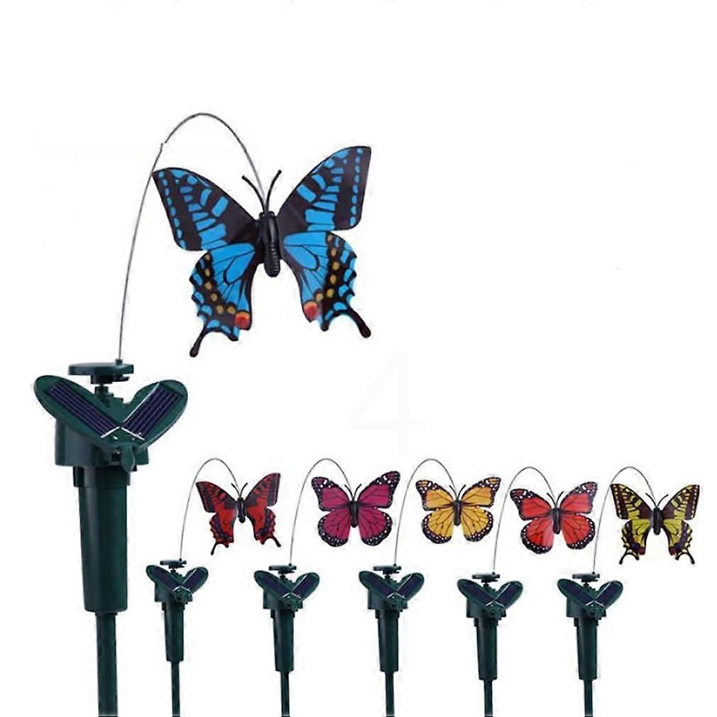 Fluttering Butterflies for Centrepieces - Solar/Battery Operated Garden Decor, Random Color, Pack of 2, Butterfly Garden Decorations