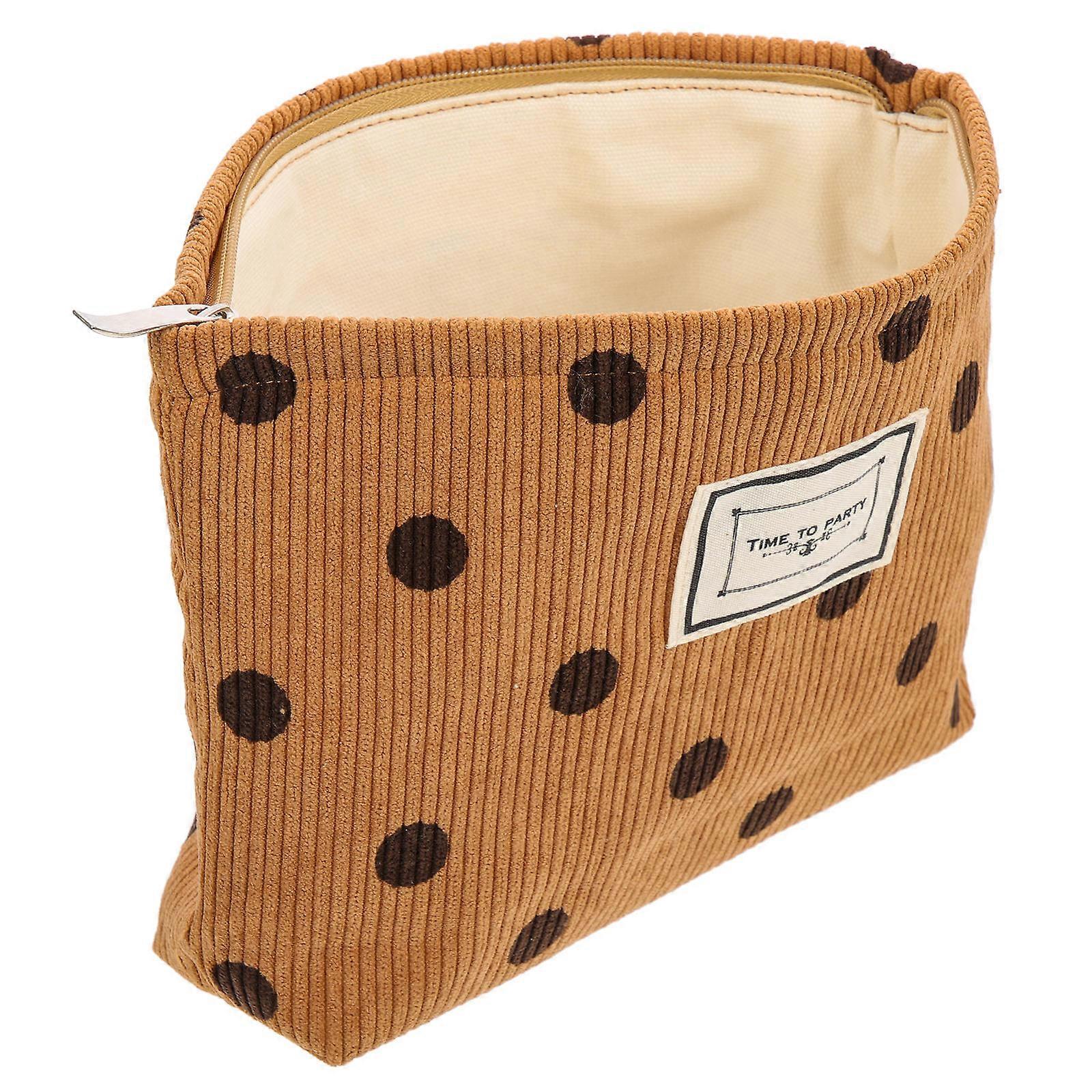 Vintage Makeup Bag Portable Storage Bag Durable Toiletry Organizer 26x18cm 1Set