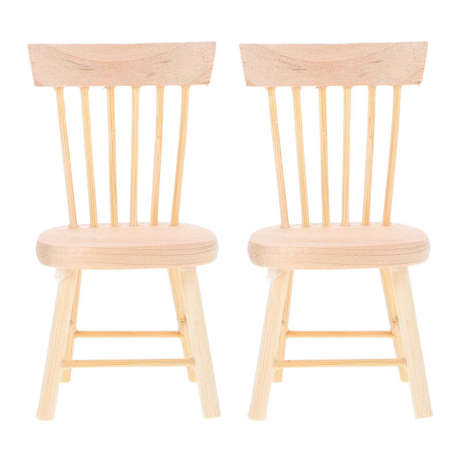 2pcs Mini Simulated Chair Toys Artificial Small Decors Photograph Layout Props