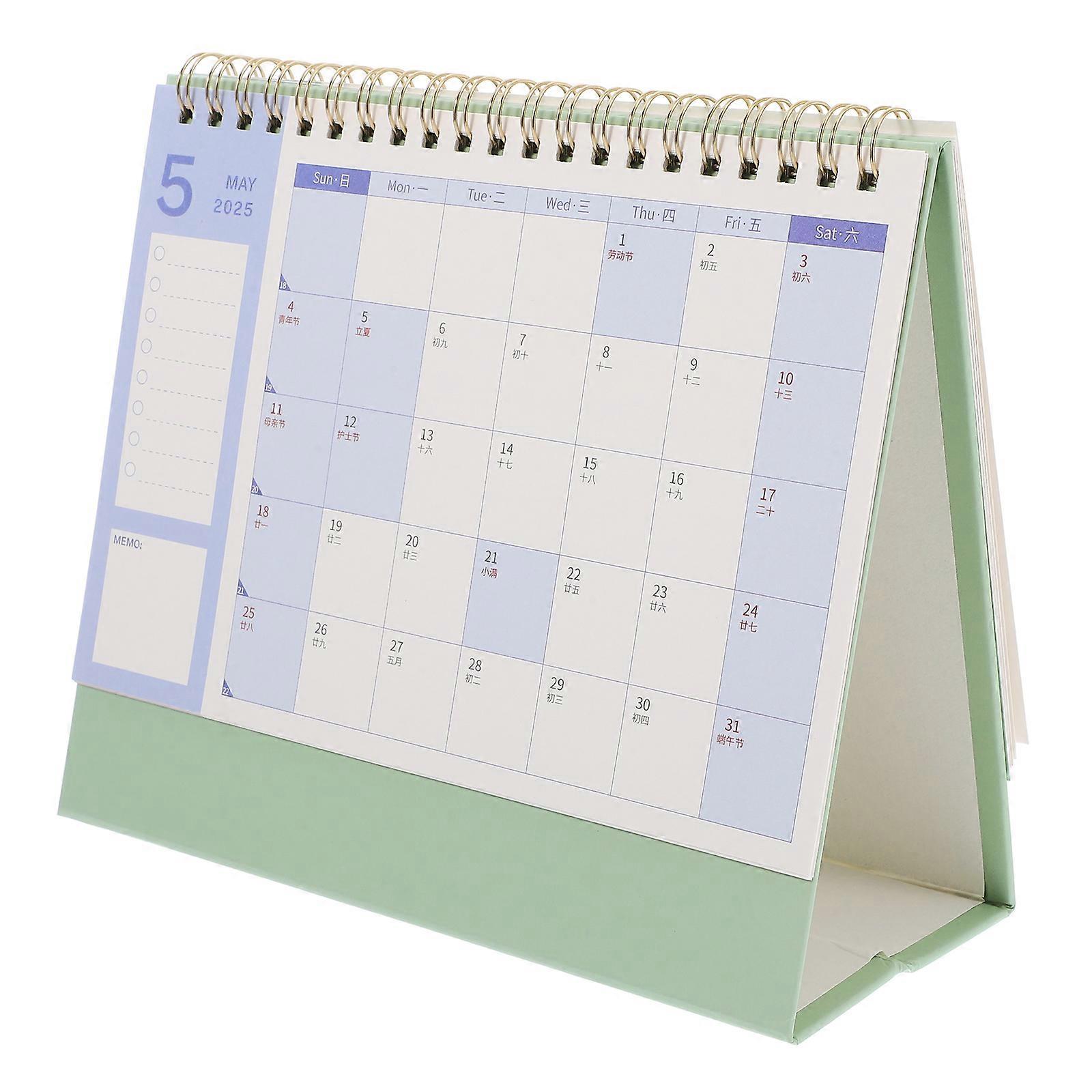 Flip Desk Calendar Desk Planner For Students And Professionals Elegant Design 19.00X16.50X8.00CM Tracking Dates 1Pack