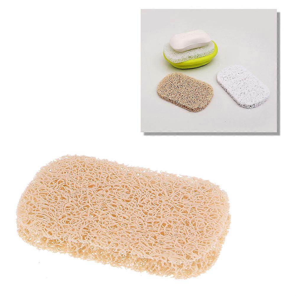 Plastic Soap Holder Non Slip Bathroom Kitchen Storage Rack Rectangular Yellow 8Pack