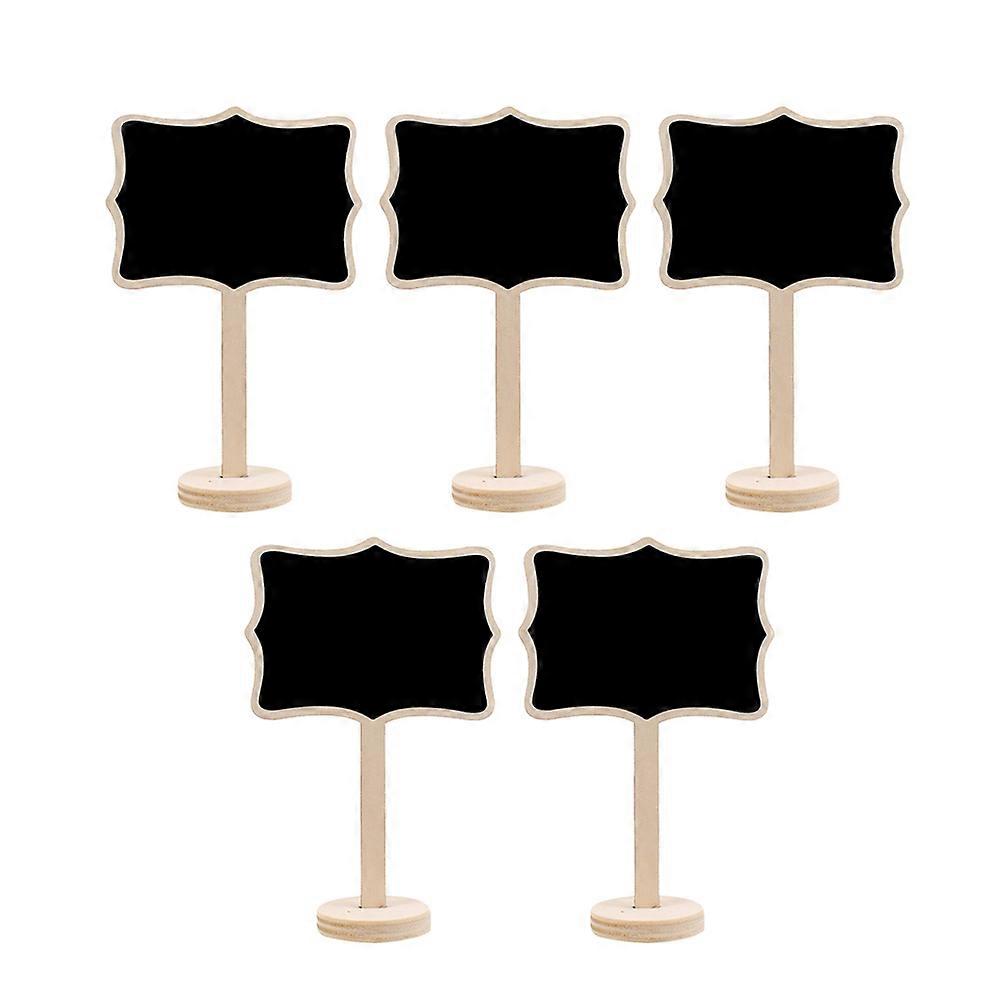 Decorative Chalkboard Small Blackboard Floral Message Board for Table Numbers in Weddings and Parties Black 10Pcs
