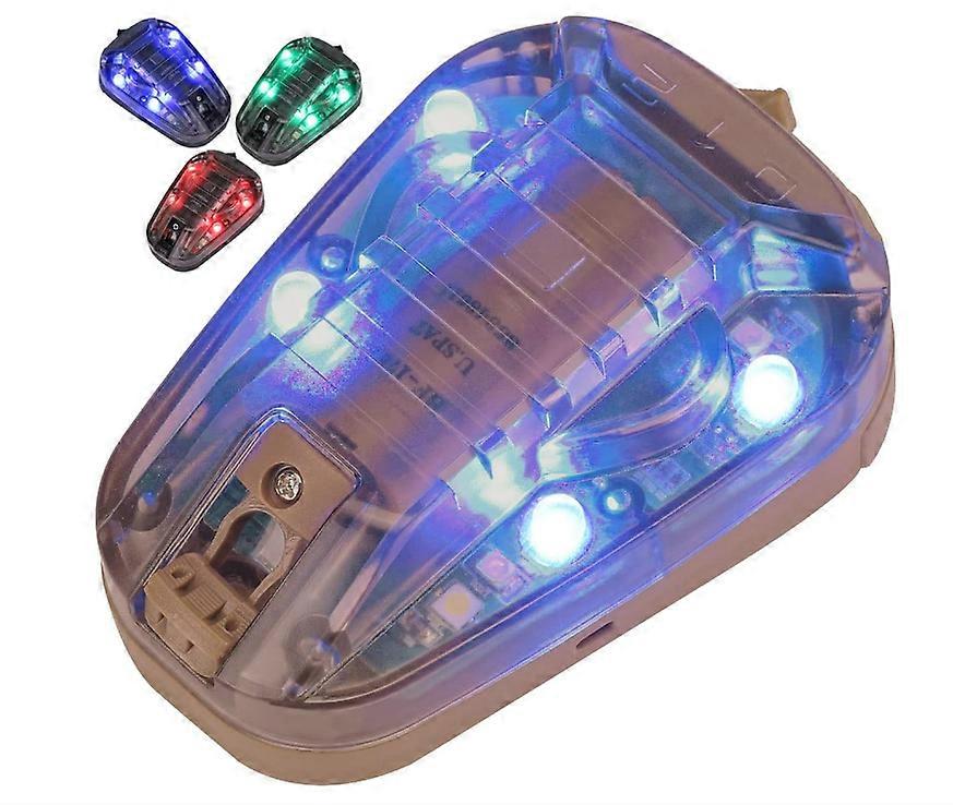 Tactical Helmet Light Survival Signal Light Military Identification Light IR and Visible LED Helmet Strobe Military IFF Helmet Light(Blue)