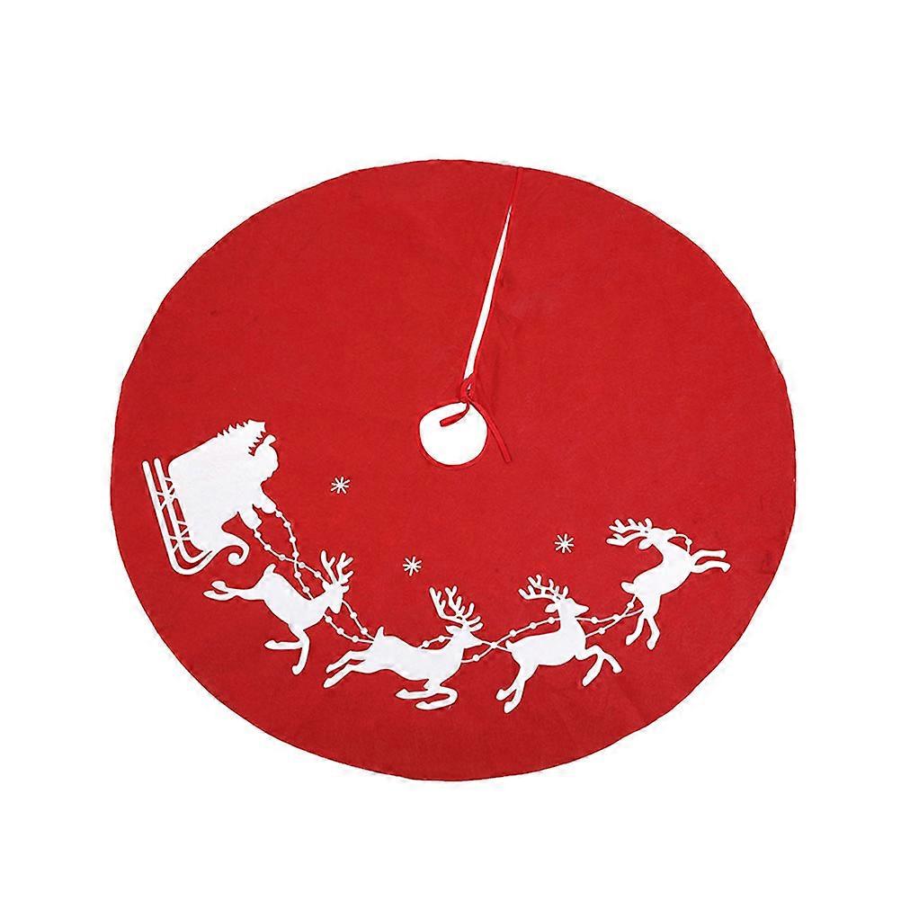Tree Mat Decor Small Tree Skirts Festive Christmas Design Non-Woven Fabric 80Cm Red 1Pcs