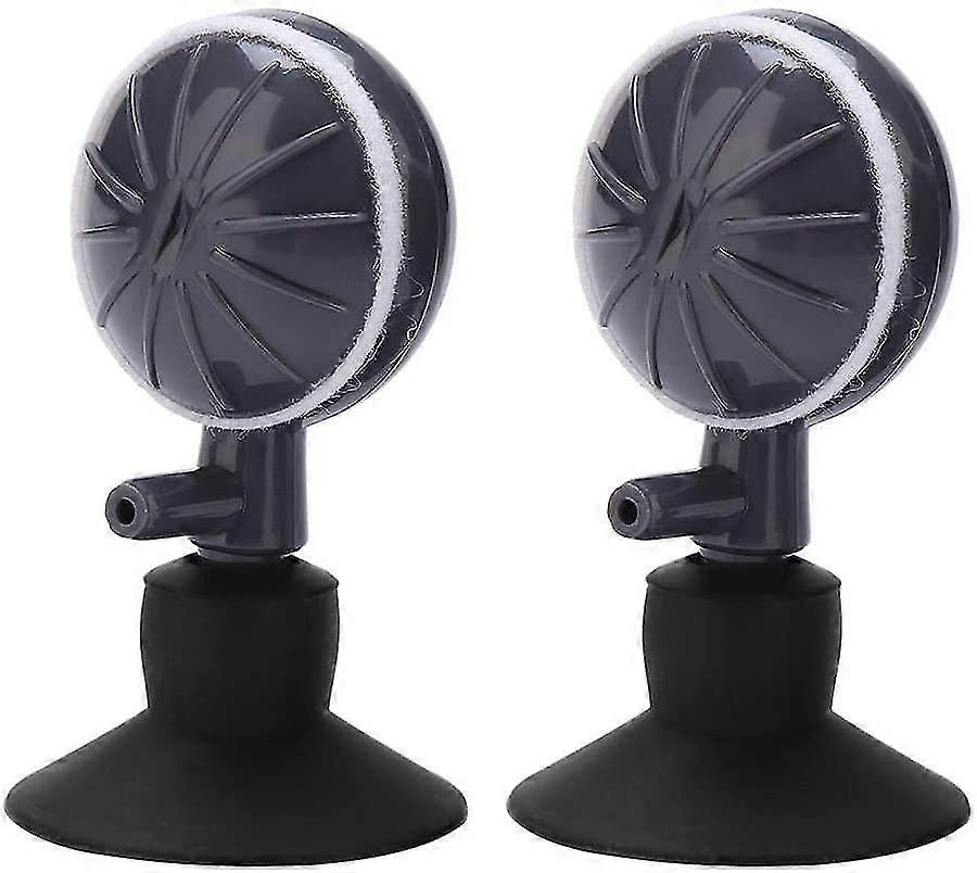 2 Pack Air Stone Discs with Suction Cup Bubble Air Stone Diffuser Rotary Adjustable Oxygen for Aquar