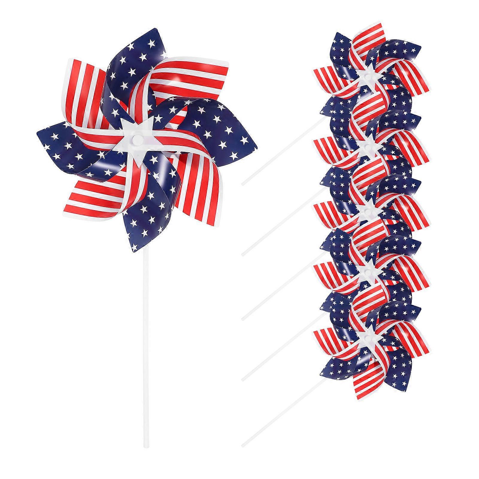 Decorative Pinwheel Garden Pinwheel Decor Multi-Colored 21.00X20.00X2.00CM for Event Planners 4th of July 6Pack
