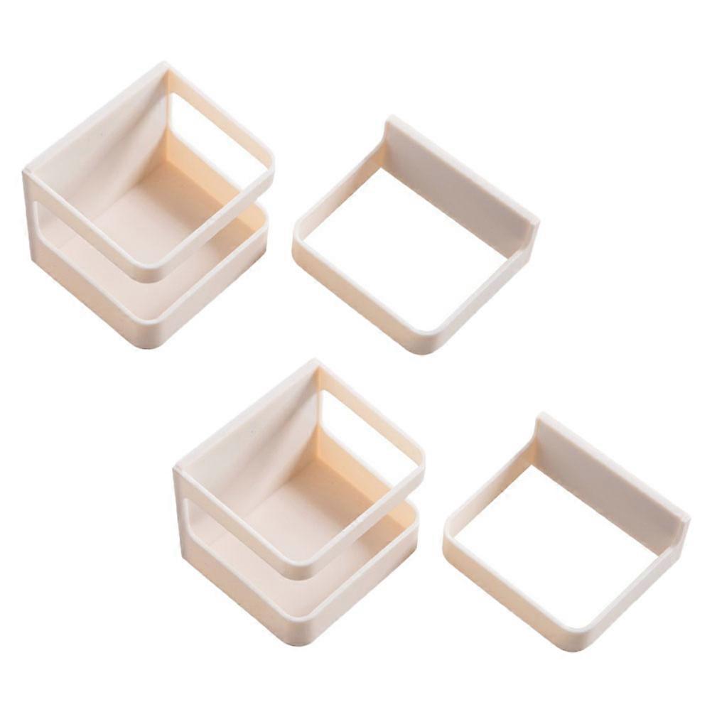 Creative Rack Umbrella Storage Stand Beige 7.1x6.5cm Wall Mounted Bracket Home Use 2Pcs