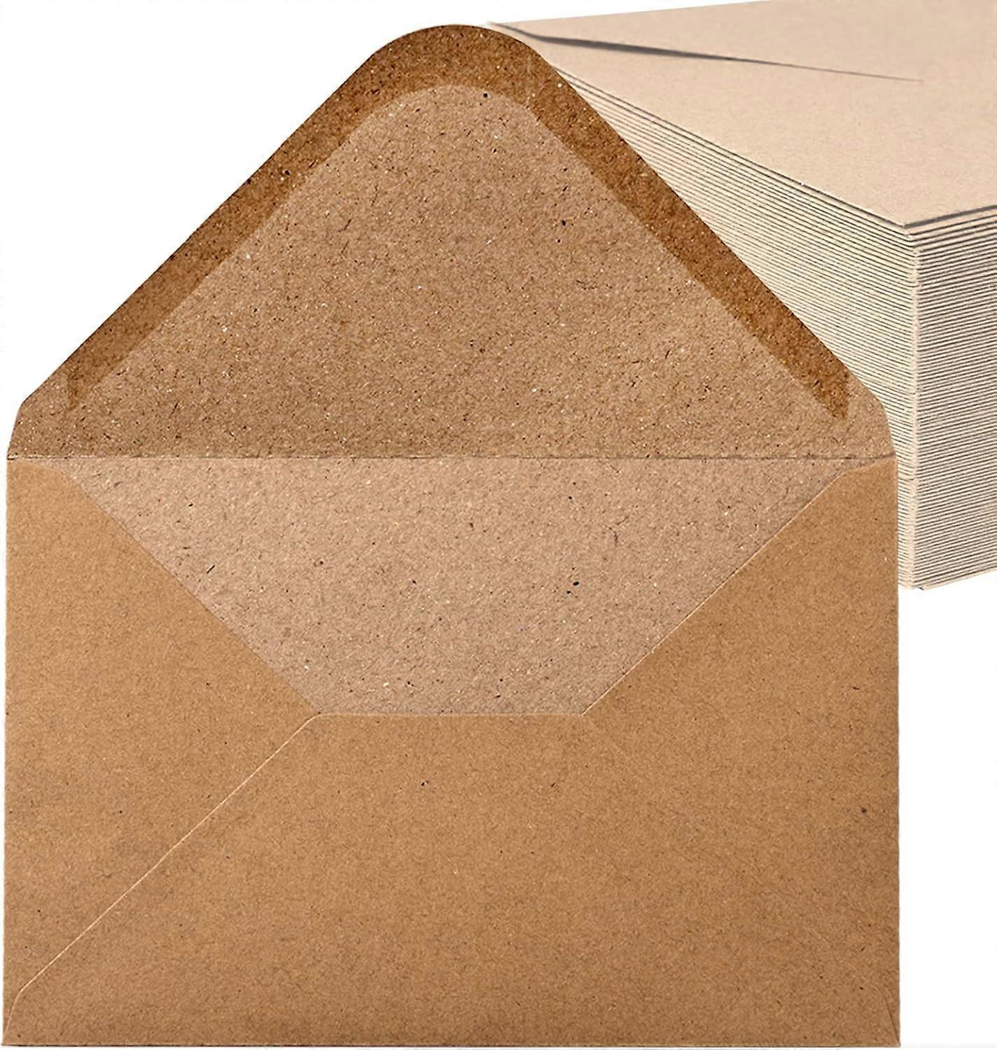 Envelopes (100 pcs) old kraft paper/without window, C6-162 x 114 mm, envelopes