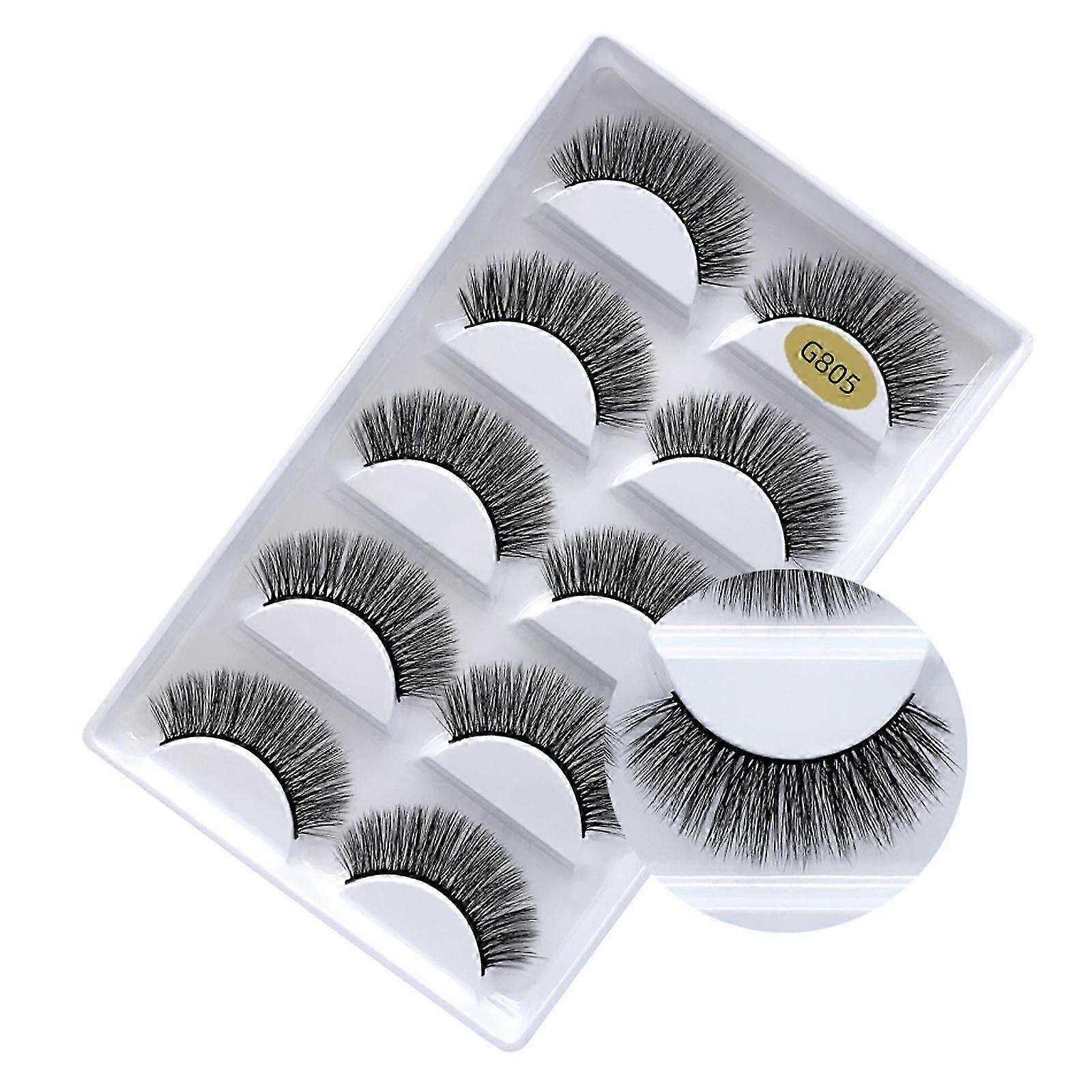Natural Thick False Eyelashes 5 Pairs Of Mixed Eyelashes Imitation Mink Eyelashes Pure Artificial False Eyelashes False Eyelashes PUW0831