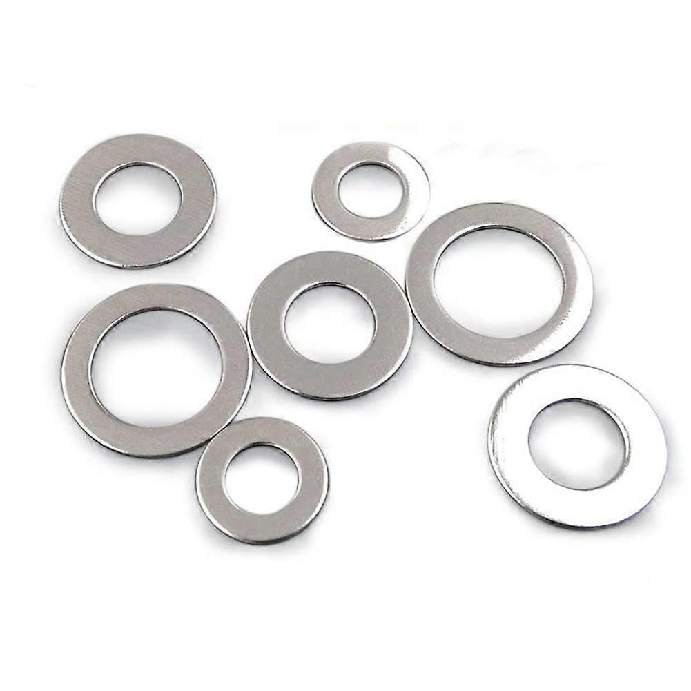 100 pieces 304 stainless steel washers, used in micromotors, power tools, hardware parts, mechanical components, mold manufacturing, M3 x 5 x 0.5 mm.