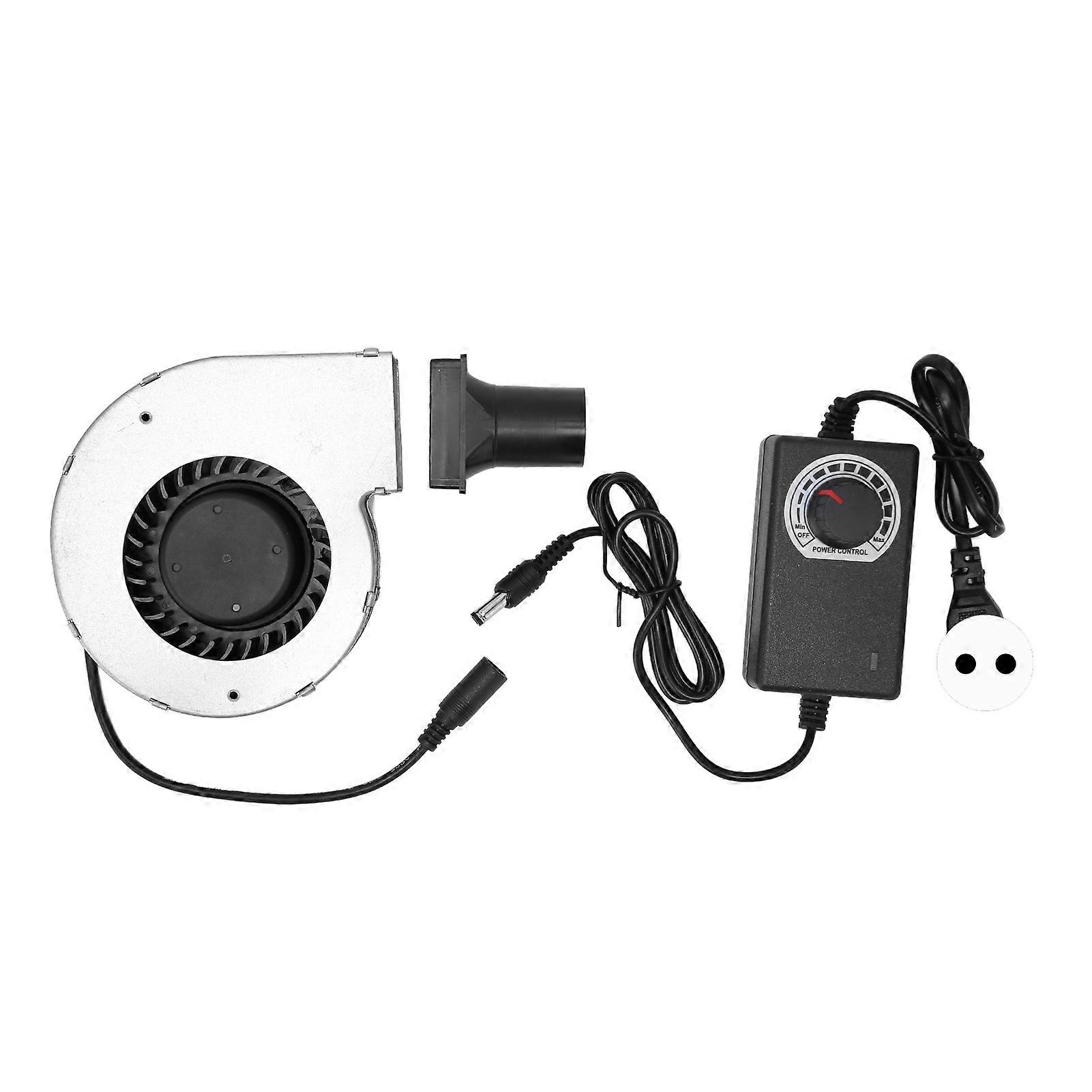 12V 2A DC Brushless High Speed Heat Resistant Metal Blower Fan with Speed Controller EU Plug 100-240V