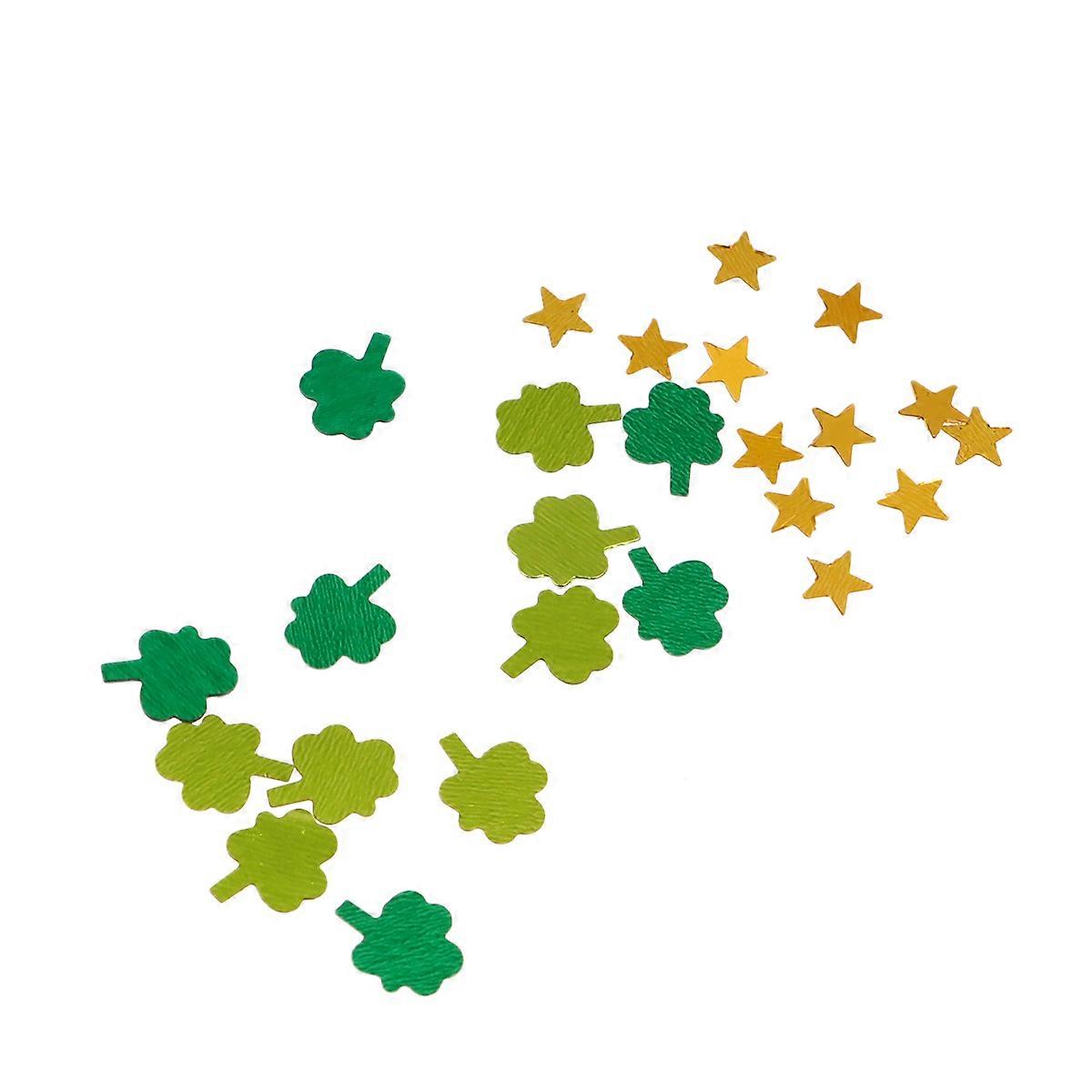 Shamrock Table Confetti Patricks Day Festival Party Decorations Star Shape Assorted Color Plastic Ornaments 1Set