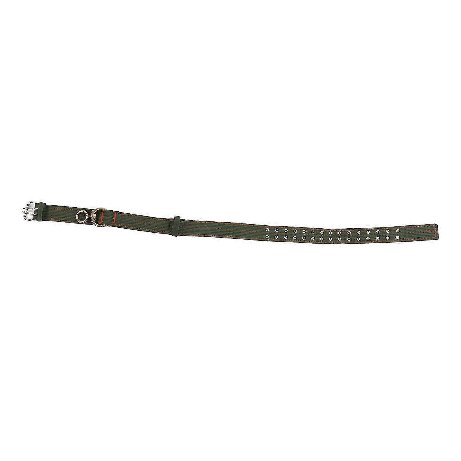 Adjustable 4 Layer Canvas Calf Collar with 2 Rows Metal Buckle for Horses, Sheep, Cattle, and Dogs