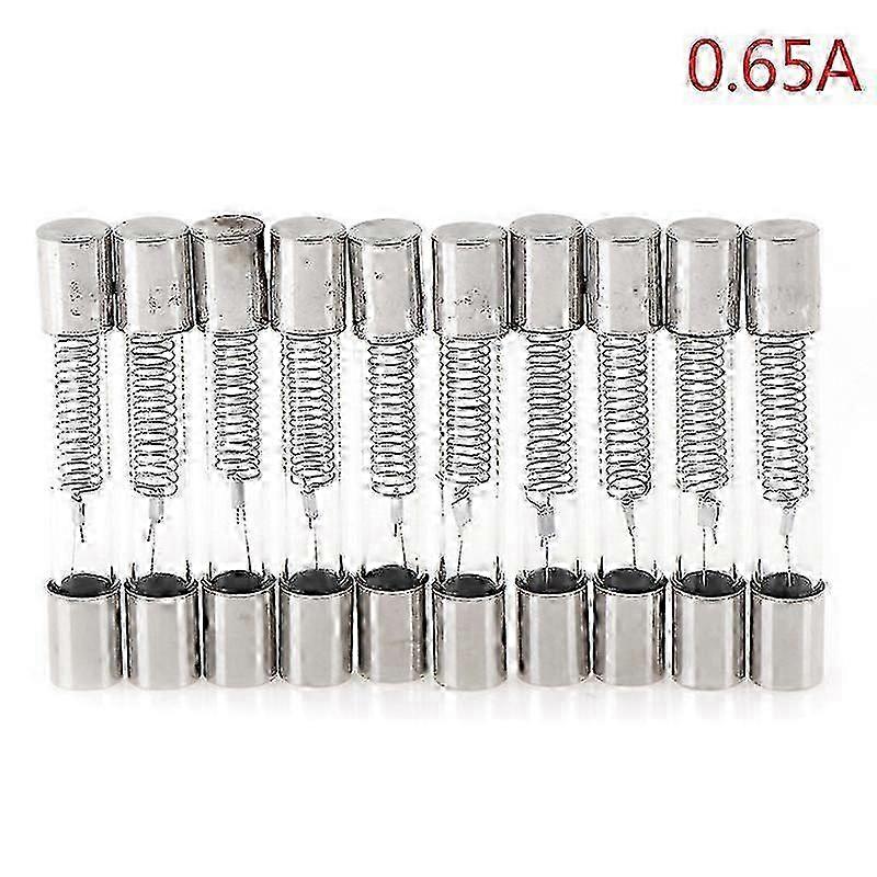 10Pcs 5Kv High Voltage Microwave Fuse 0.65A 0.7A 0.75A 0.8A 0.9A Compatible