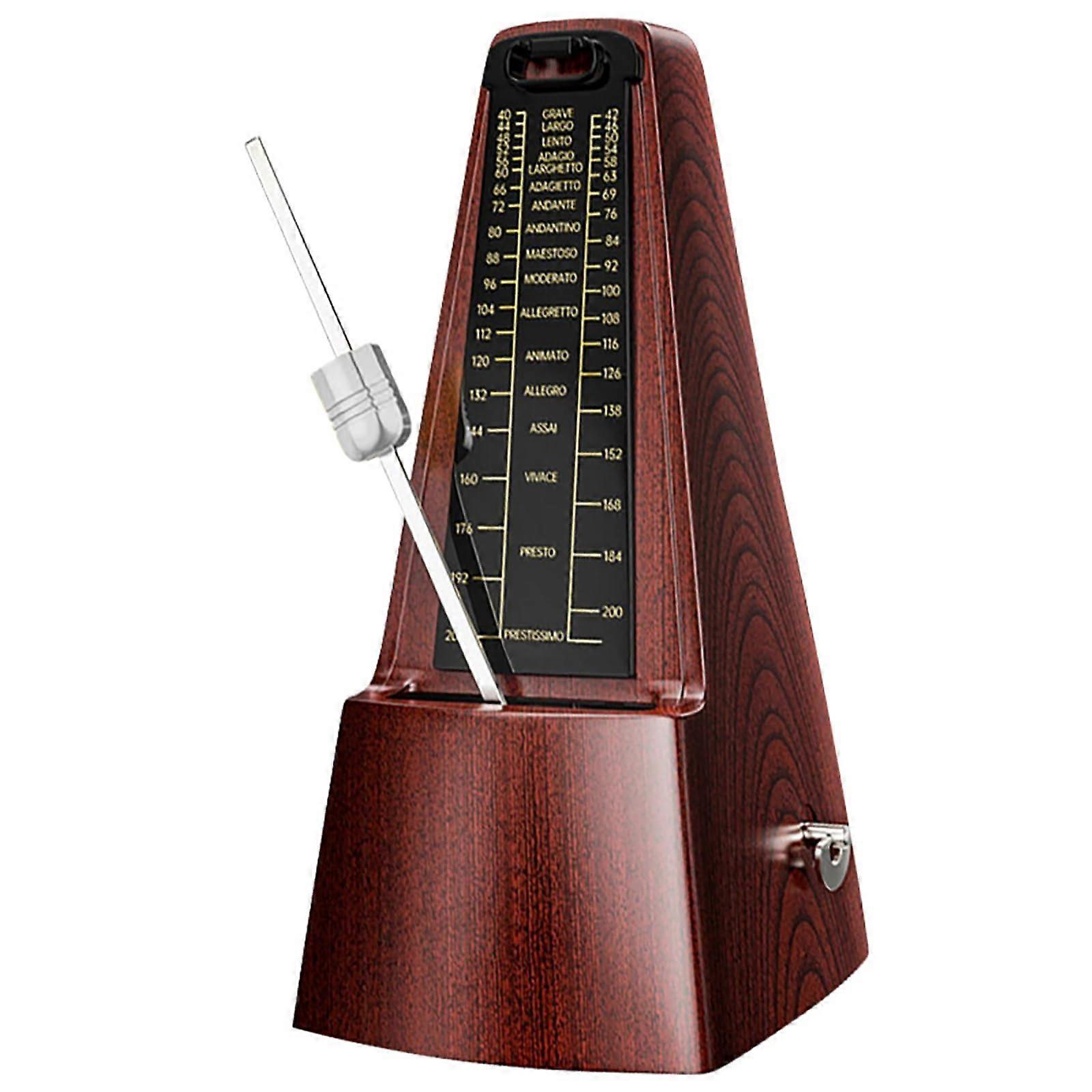 Mechanical Metronome for Piano, Guitar, Guzheng, Violin, Pipa Rhythm Machine (Color: Dark Colors) 20.3x9.5x12.1cm