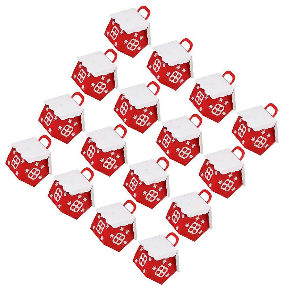 House Candy Boxes Elegant Design Red Color 8x6x10CM Party Favors For Kids Christmas Party 25Pcs
