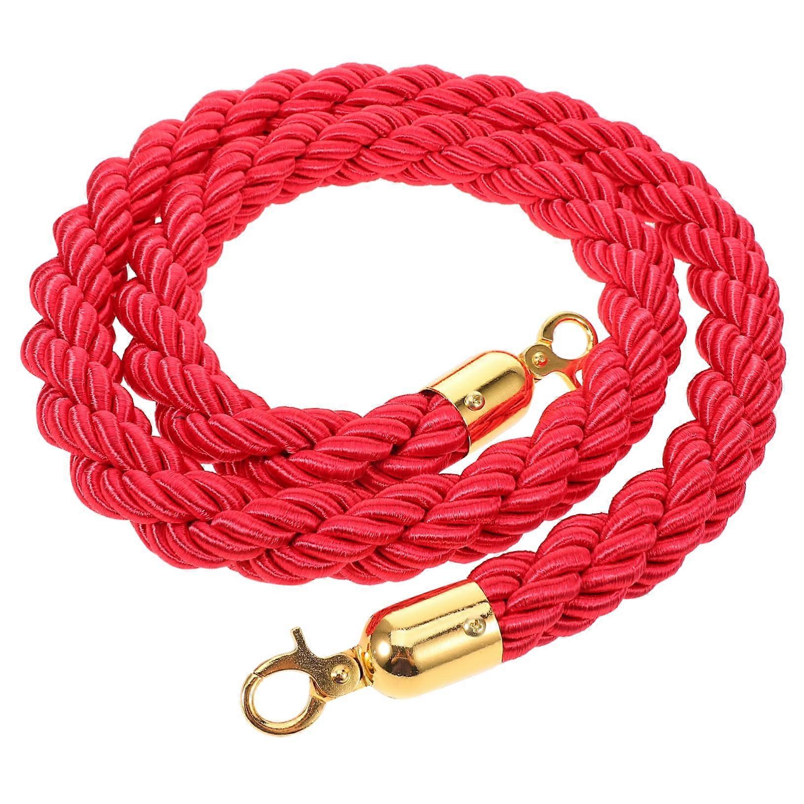 Crowd Control Rope  Durable Queue Rope with Hooks for Secure Barriers, Hotels, and Events, Easy to Install