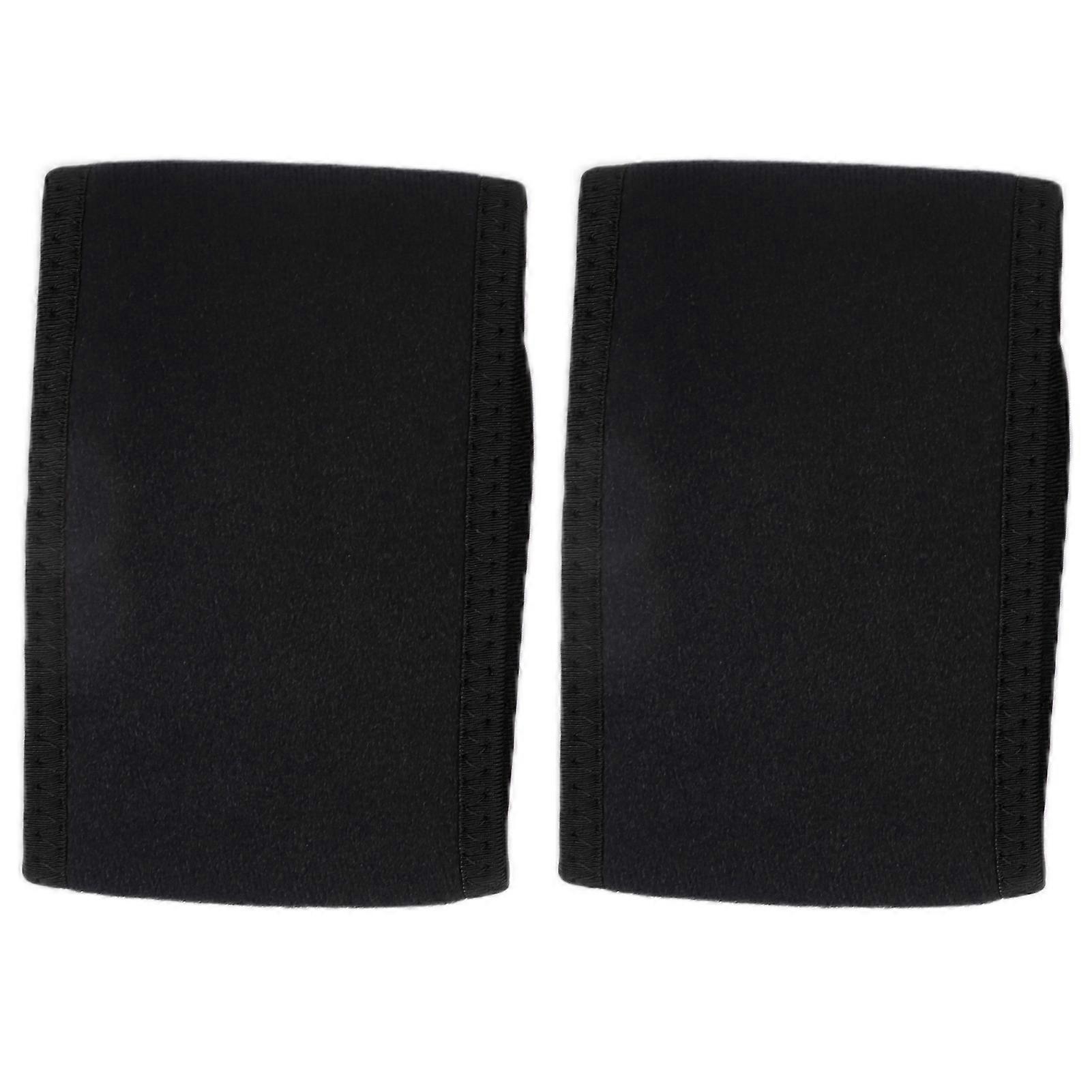 2pcs Wrist Support Brace Hook and Loop Adjustable Strap Reversible Wrist Brace(Matte Glossy Black )