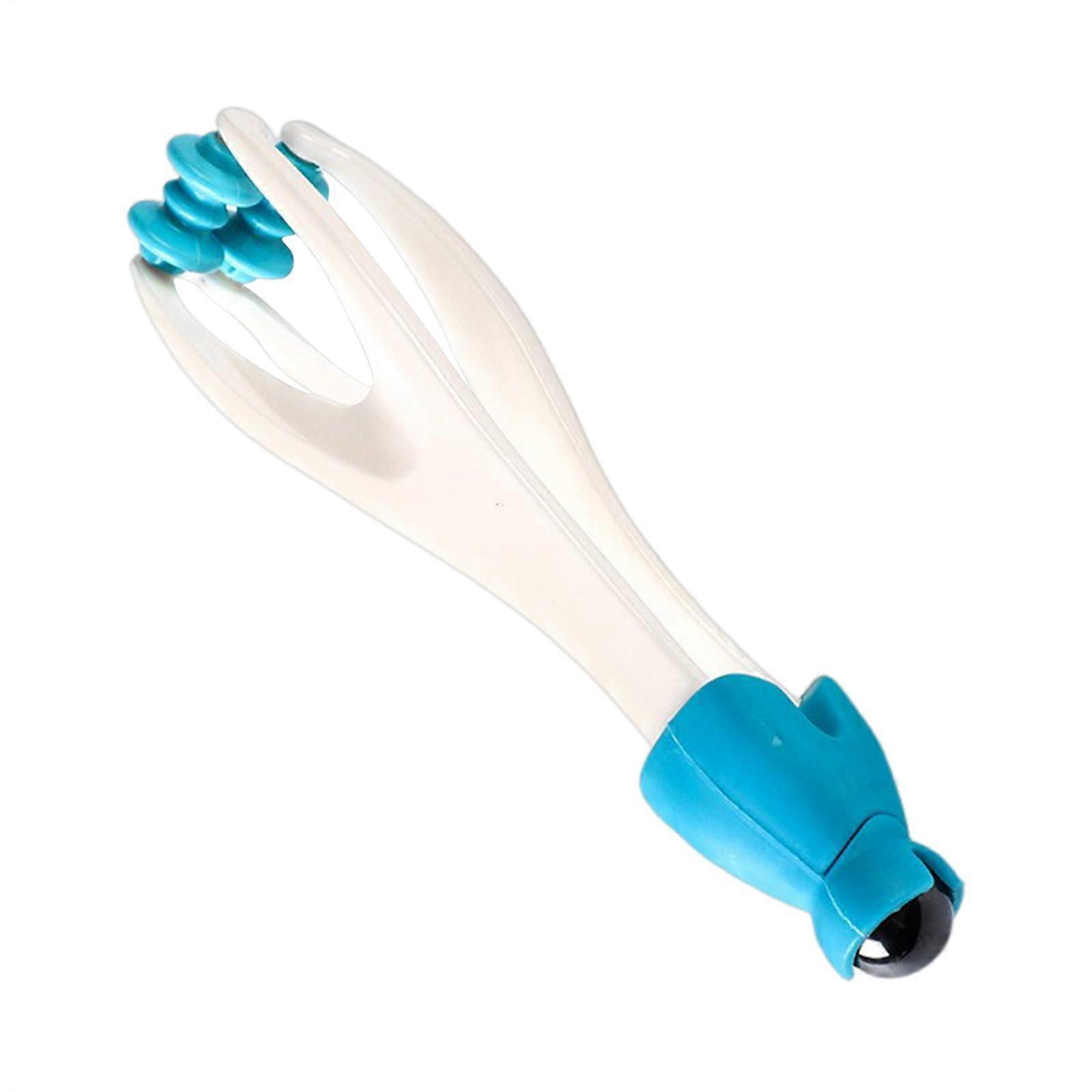 Manual Massage Device - Handheld Massager Ring, Compact Cordless Tool for Muscle Tension Relief and Finger Care - Blue