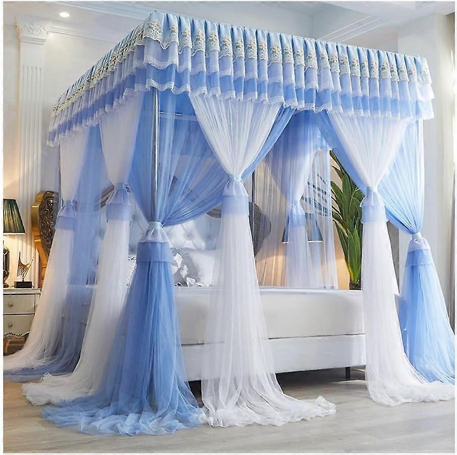 Canopy Mosquito Net Double Bed European Style Princess Bedroom (Color: Pink2, Size: 180x200cm) Ref: 9680