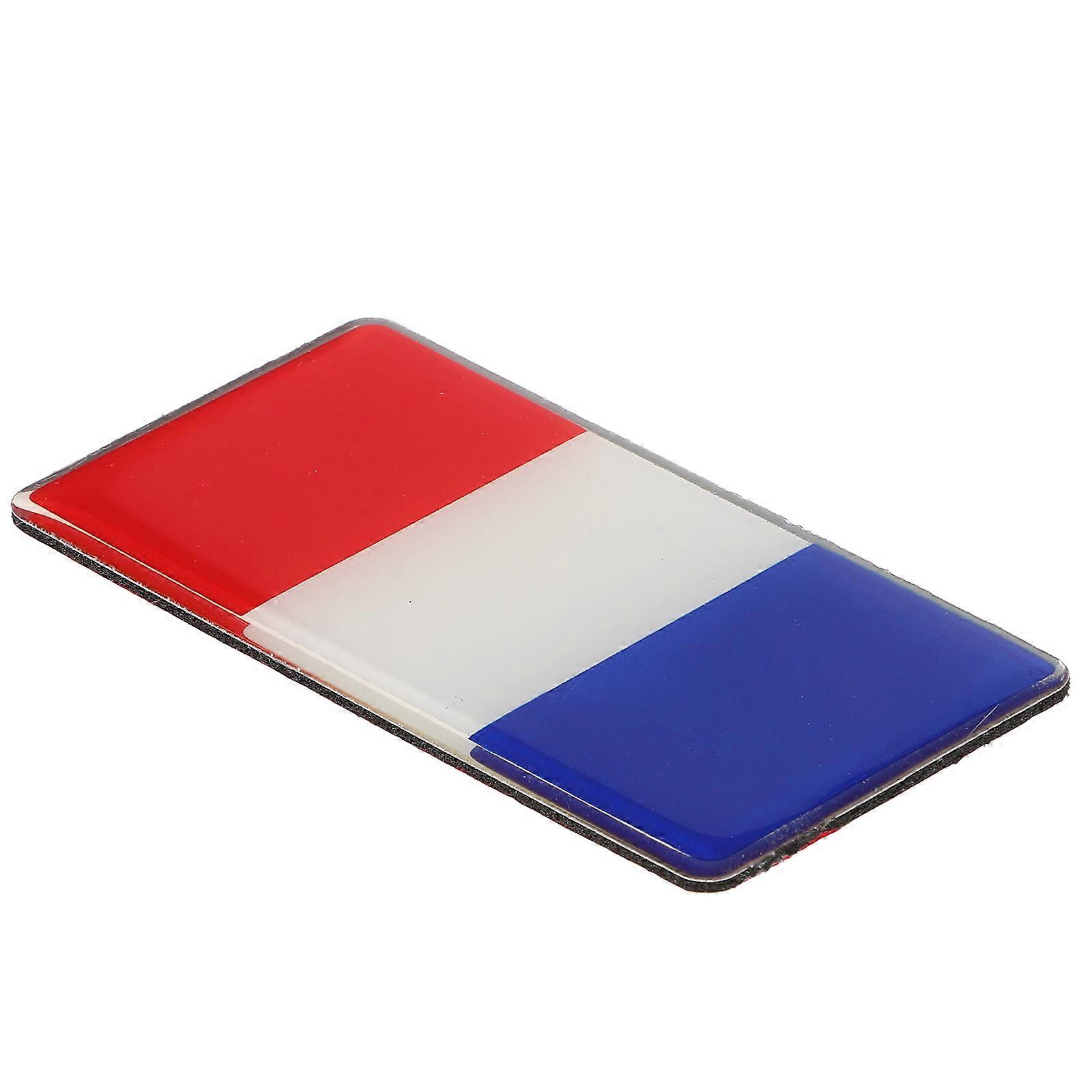 Car Bumper Decal Scratch Protection France Flag Design Vehicle Decoration Aluminum Alloy 5Pcs