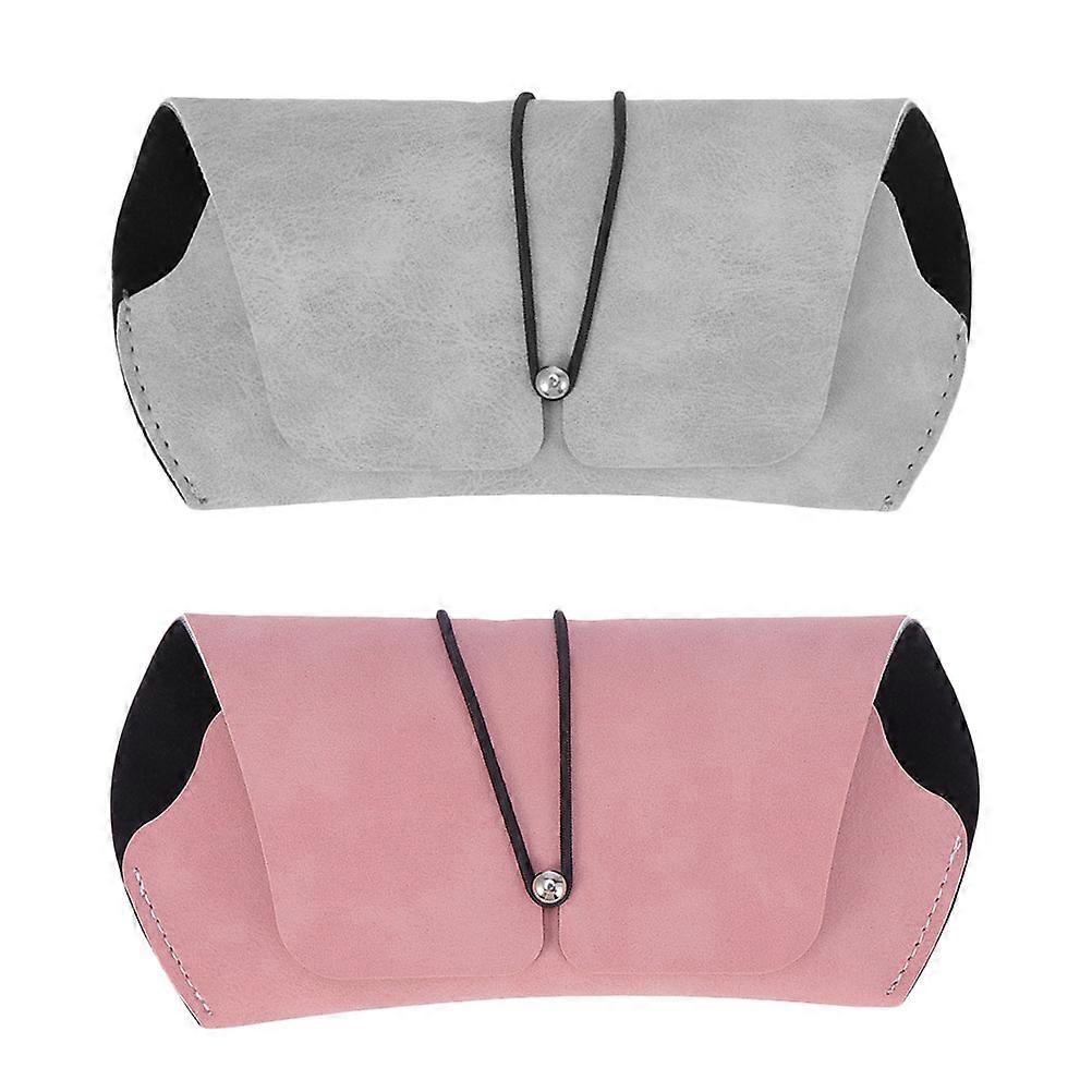 Sunglasses Organizer For Travel Eyeglass Case Gift Giving Rectangular Shape Simple Design 2Pcs