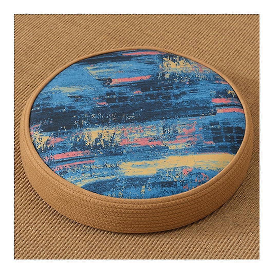 Round woven tatami cushion base, meditation sitting cushion, handmade yoga floor cushion, A50cm x 50cm