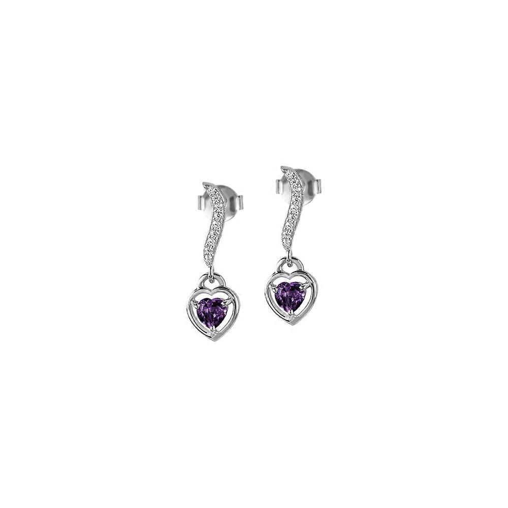 Jacques Lemans - Sterling Silver Studs met Amethyst - SE-O120E