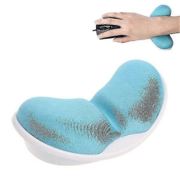 Memory foam wrist rest, non-slip, light blue