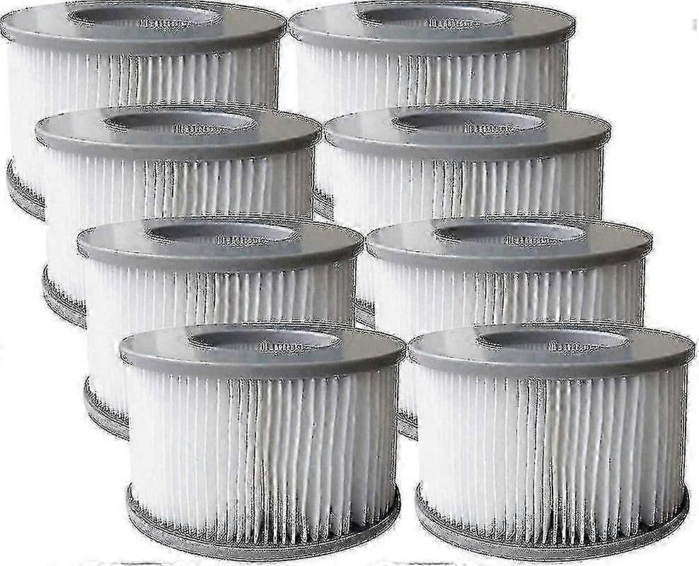 Pack Of 8 Replacement Filter Cartridges For Mspa Inflatable Pool, Jacuzzi