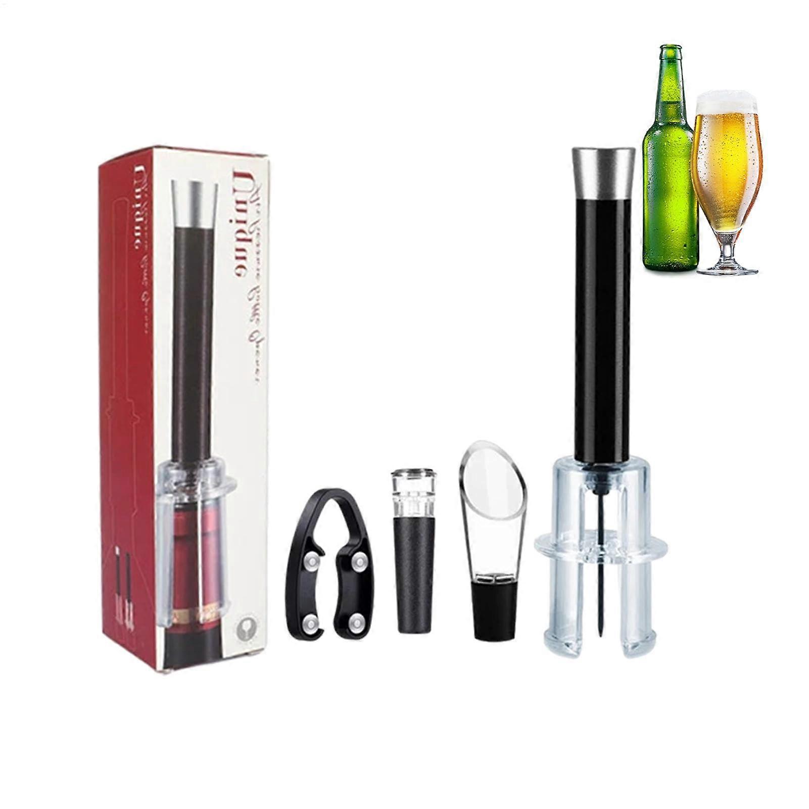 Wine Opener Set  Manual, Multifunctional with Vacuum Stopper, Aluminium Head
