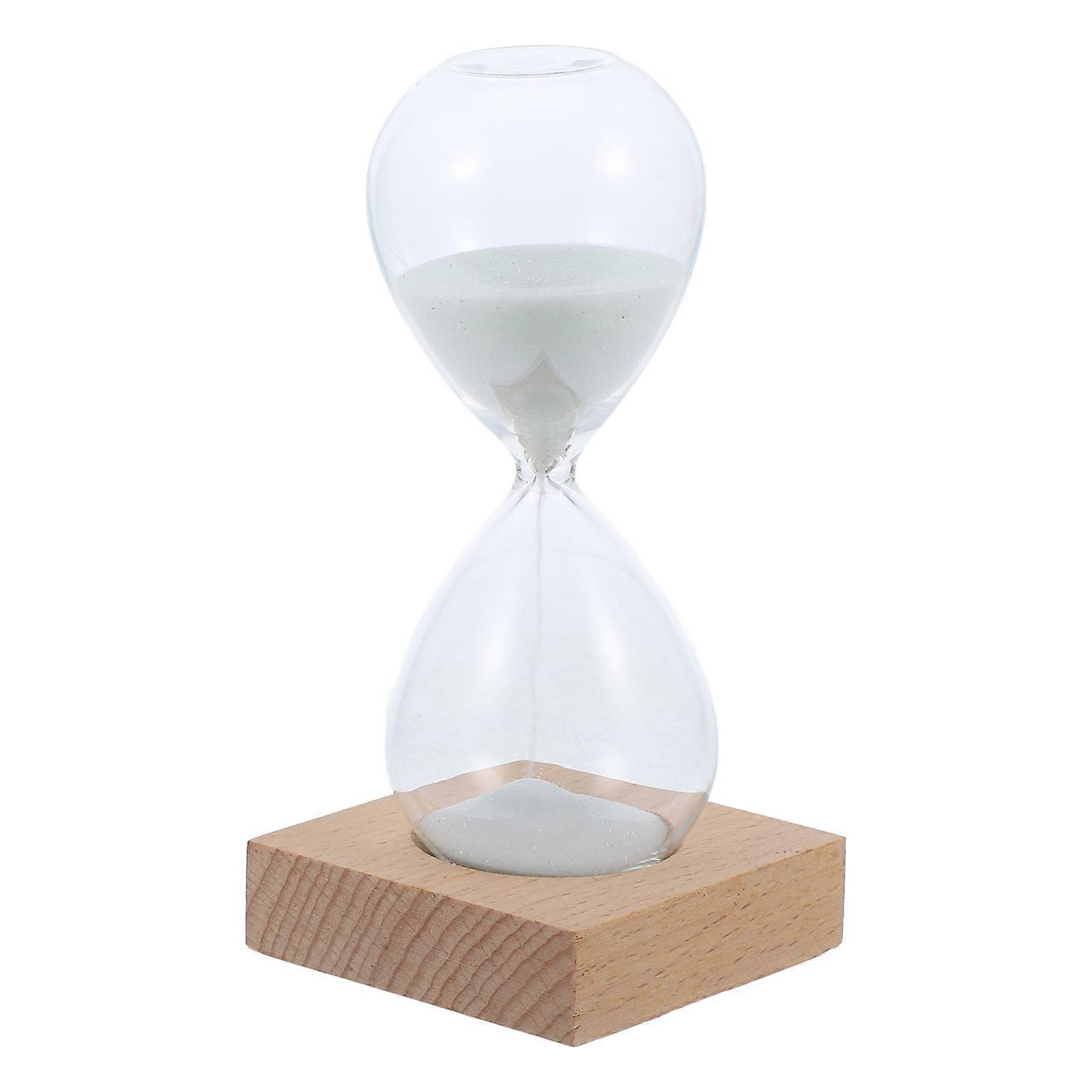 Vintage Sand Clock Wooden Base Hourglass Timer Leisure Time Modern Stylish Home Decor 1Set